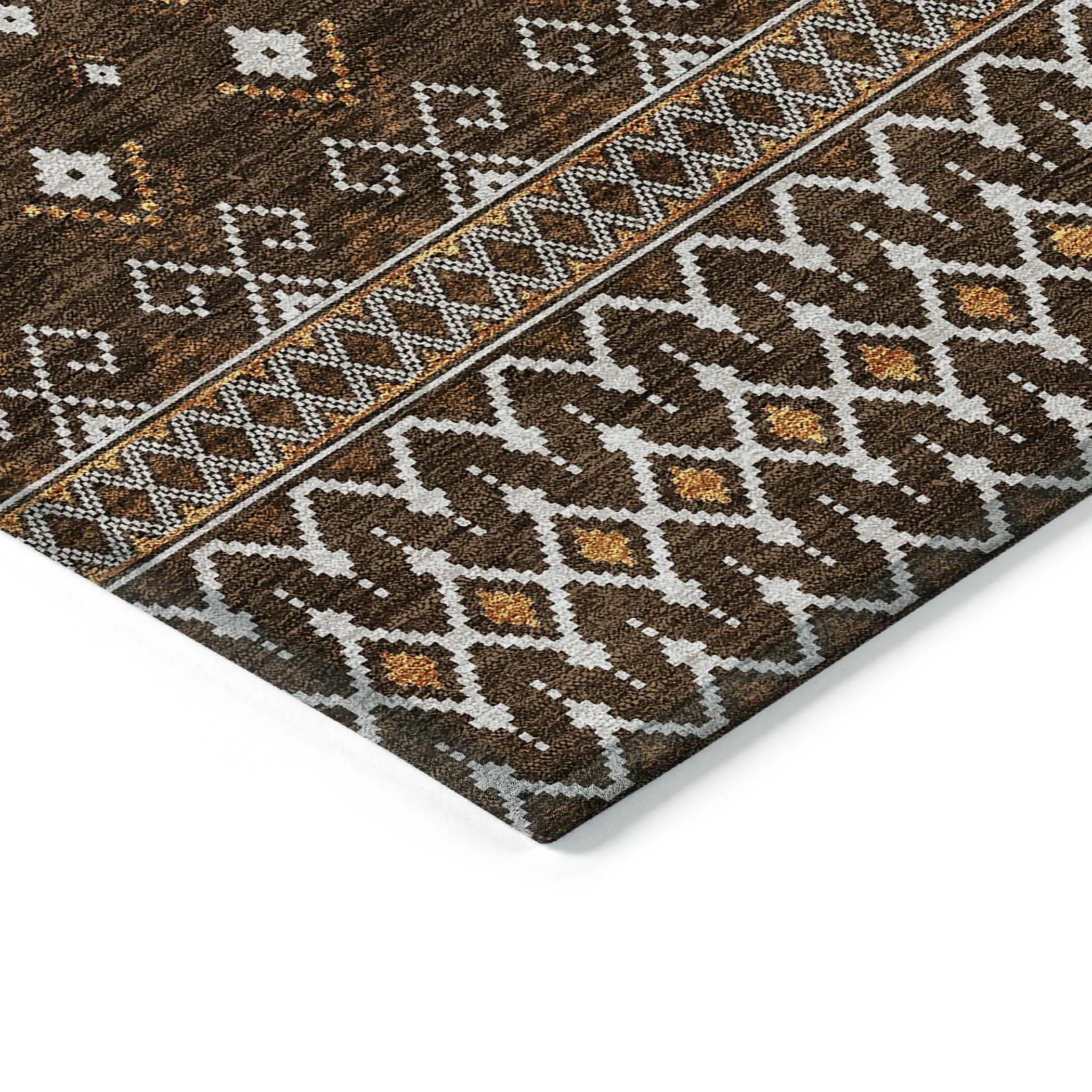 Machine Washable Indoor/ Outdoor Chantille Boho Morrocan Rug