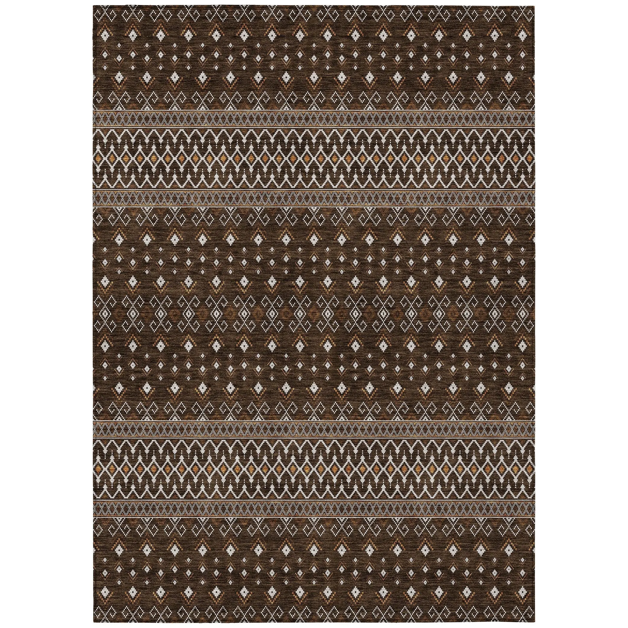 Machine Washable Indoor/ Outdoor Chantille Boho Morrocan Rug