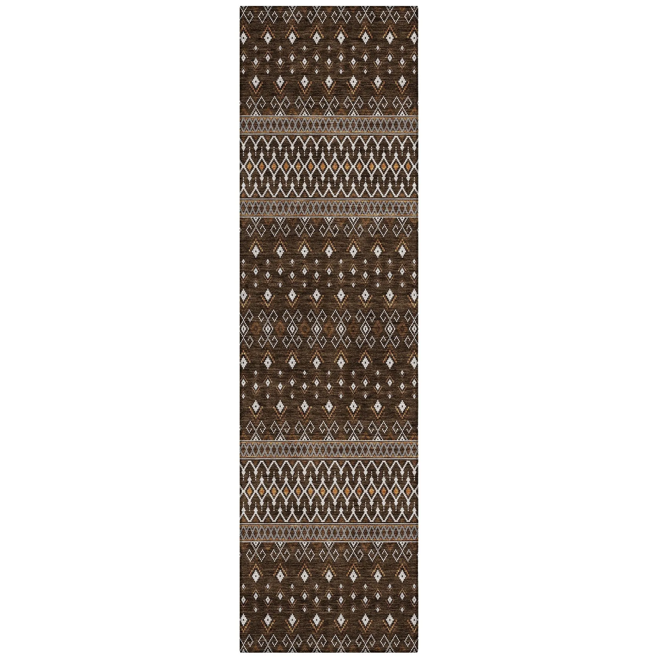 Machine Washable Indoor/ Outdoor Chantille Boho Morrocan Rug