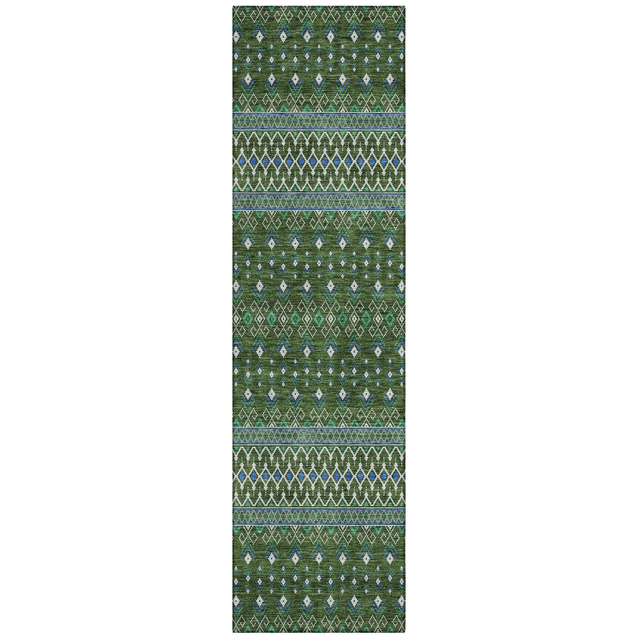 Machine Washable Indoor/ Outdoor Chantille Boho Morrocan Rug