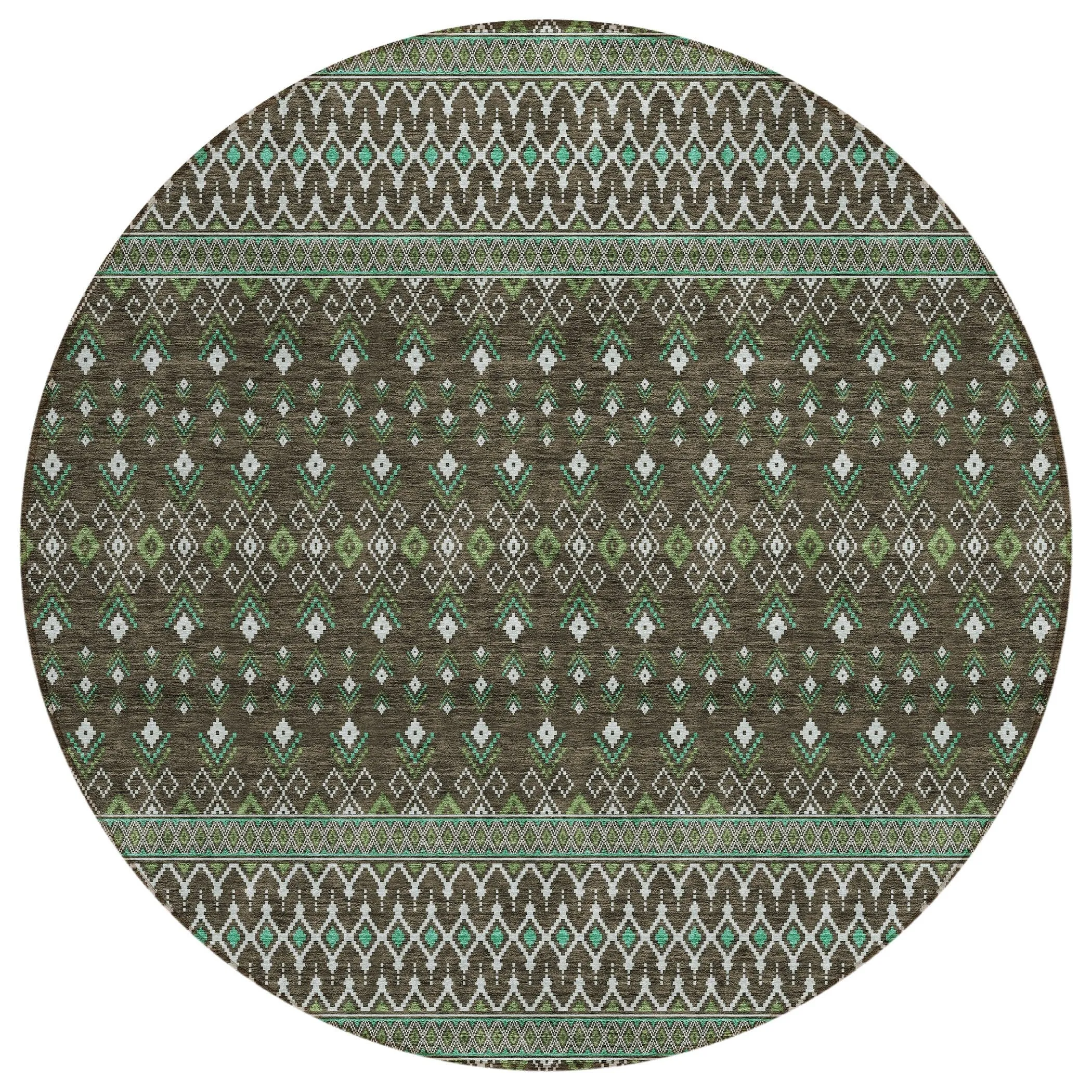 Machine Washable Indoor/ Outdoor Chantille Boho Morrocan Rug