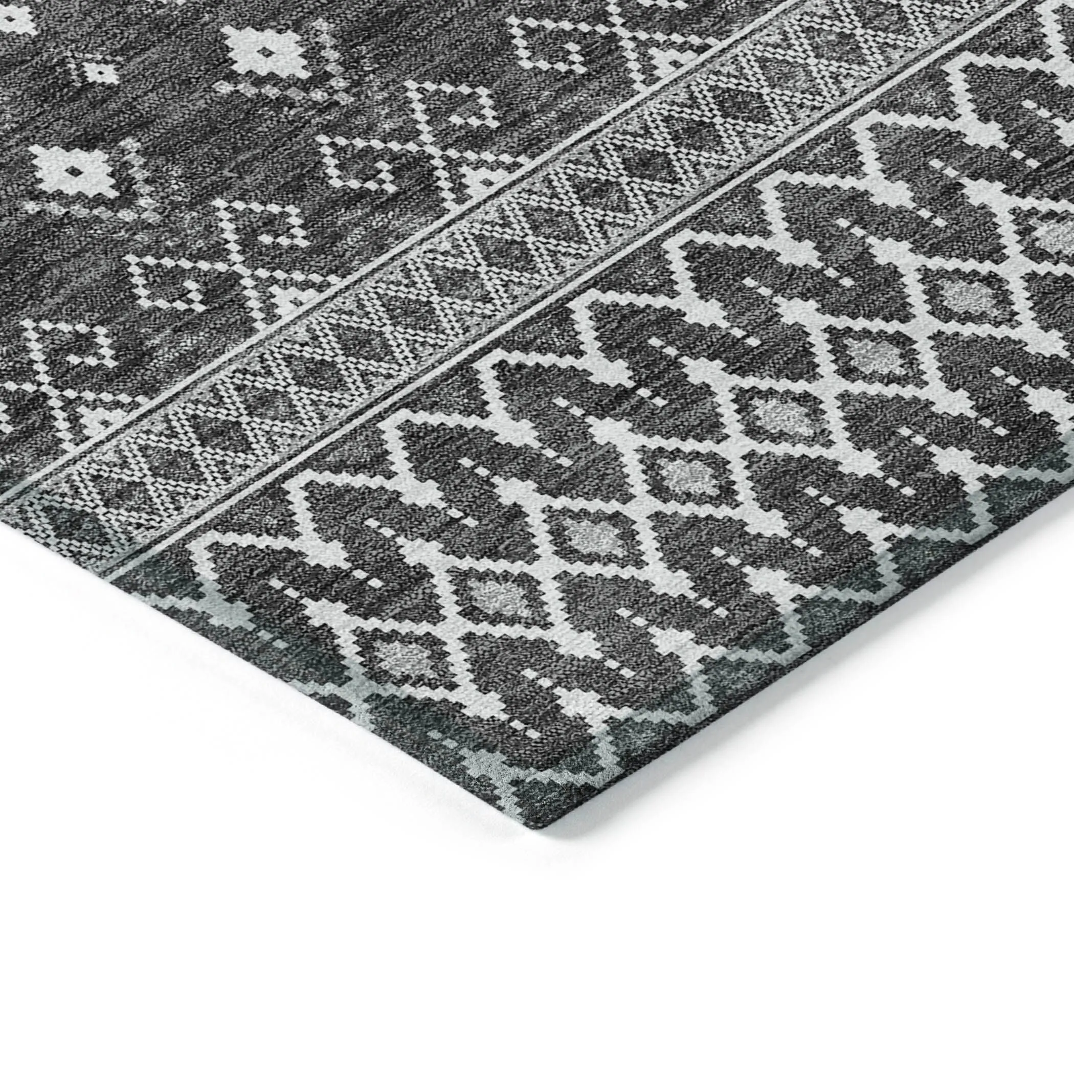 Machine Washable Indoor/ Outdoor Chantille Boho Morrocan Rug
