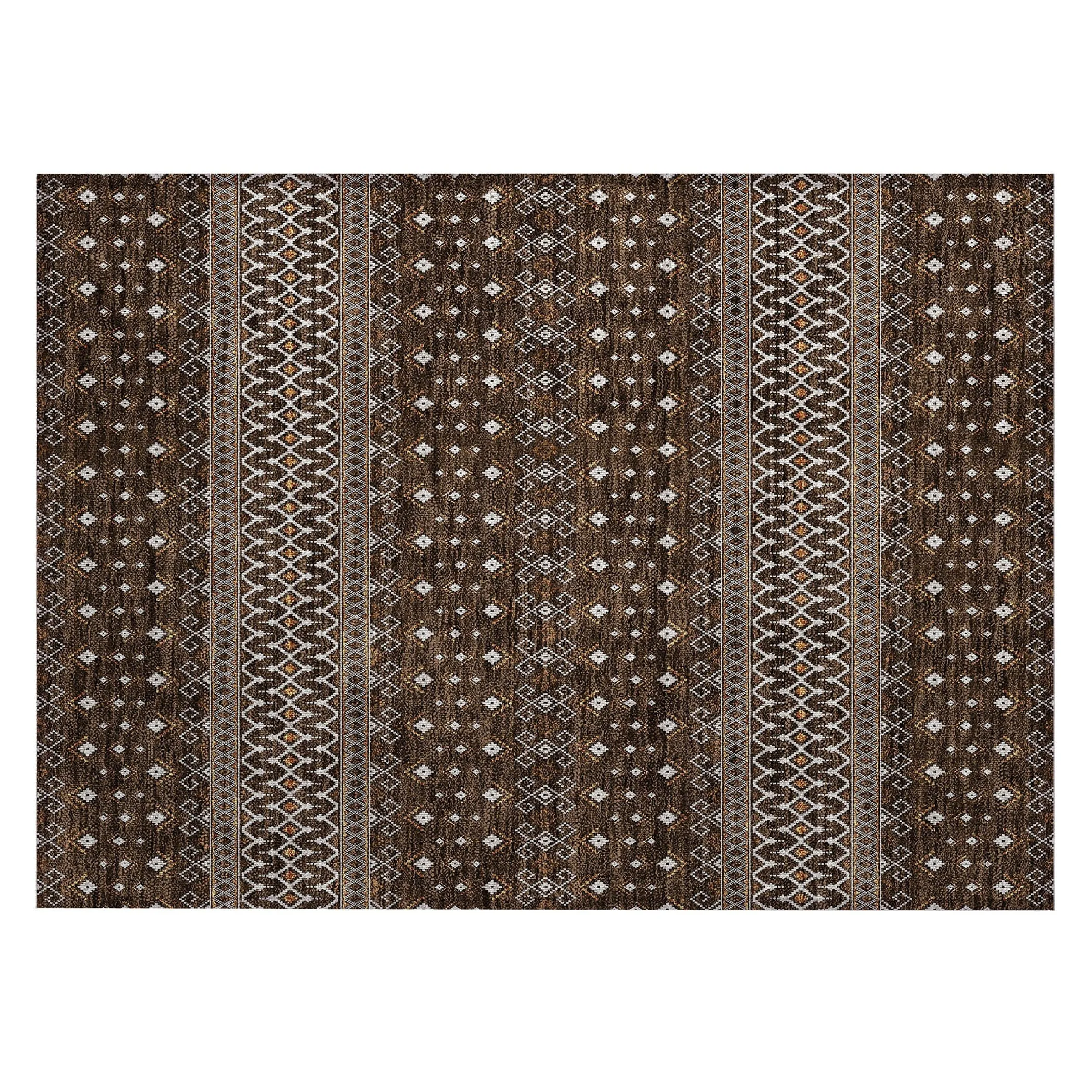 Machine Washable Indoor/ Outdoor Chantille Boho Morrocan Rug