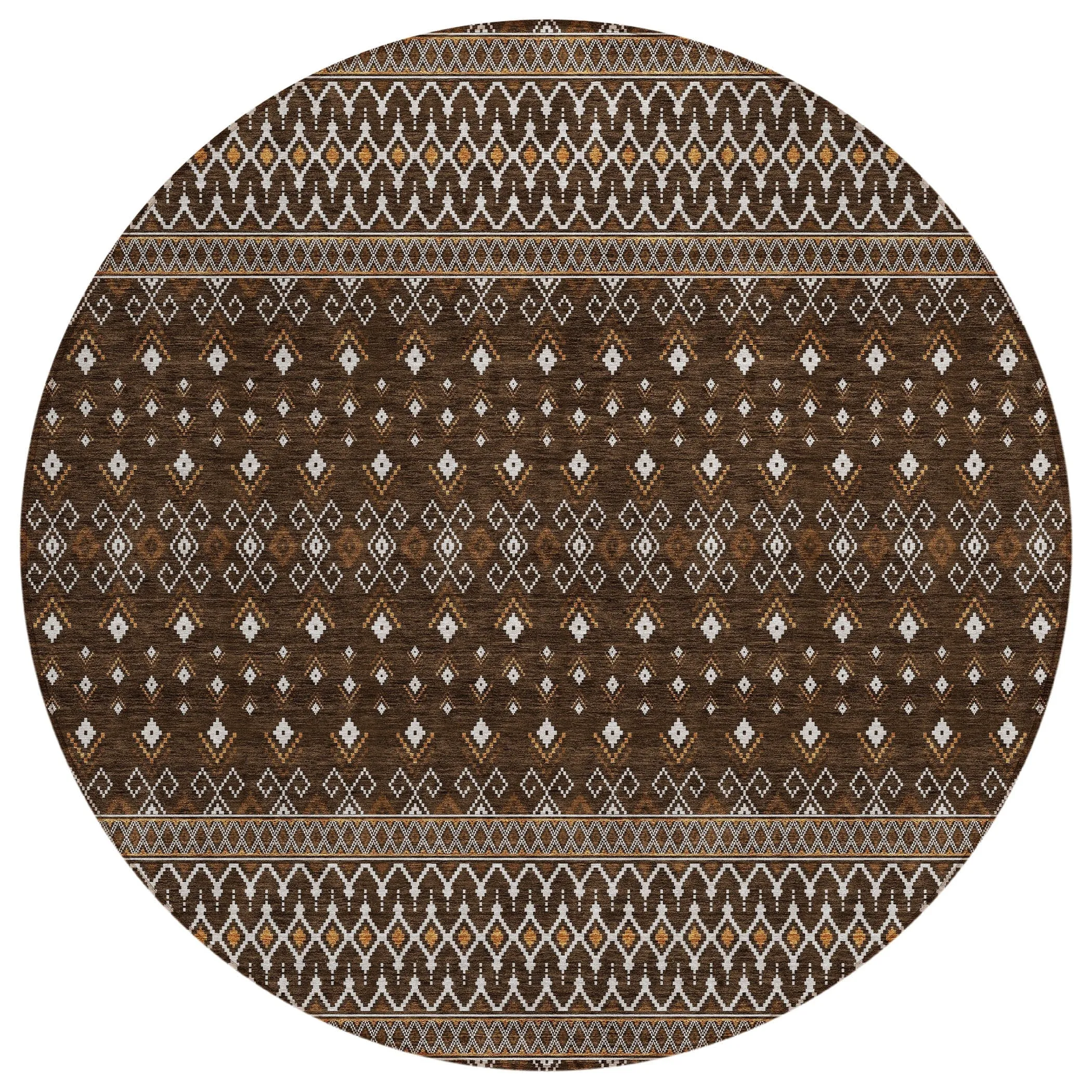 Machine Washable Indoor/ Outdoor Chantille Boho Morrocan Rug