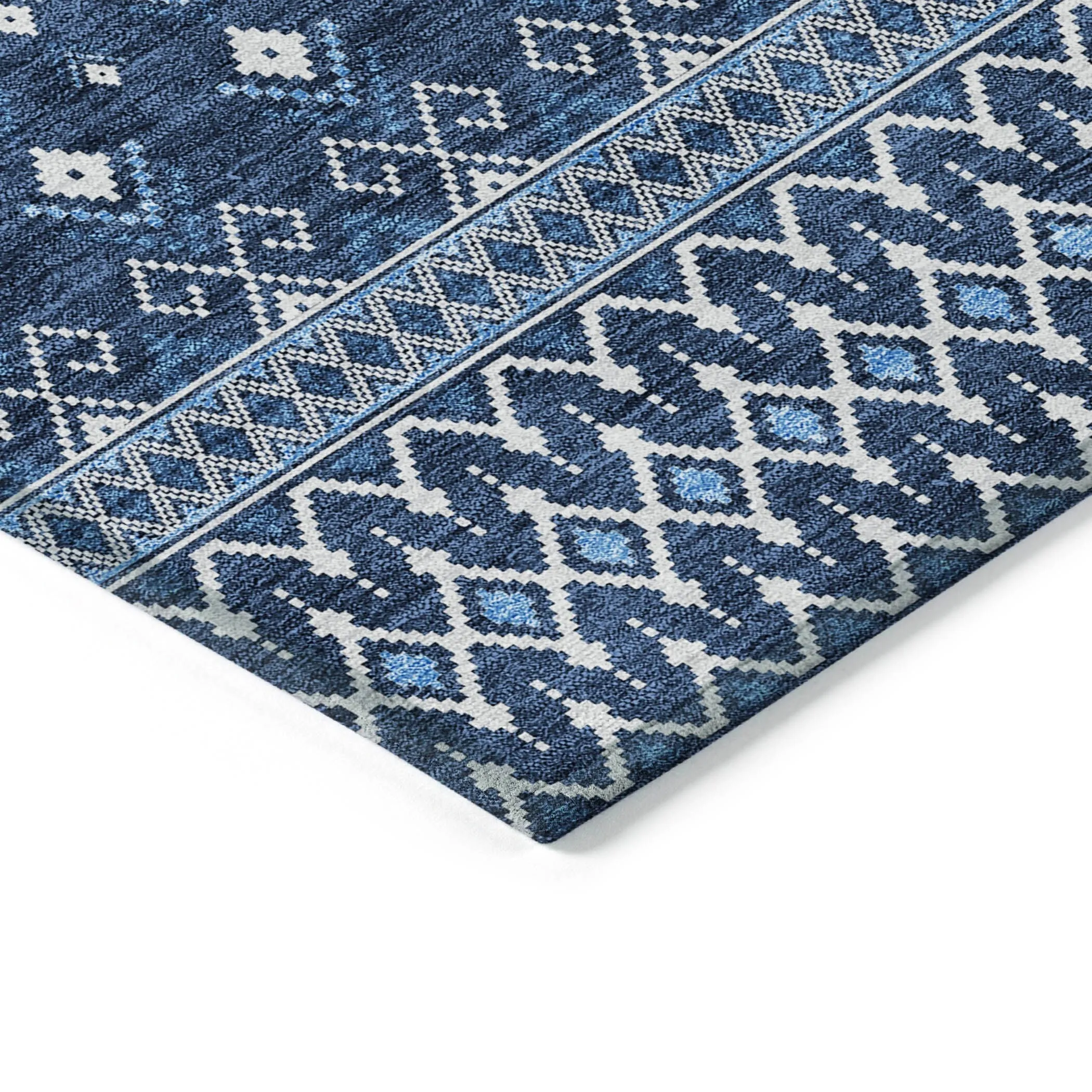 Machine Washable Indoor/ Outdoor Chantille Boho Morrocan Rug