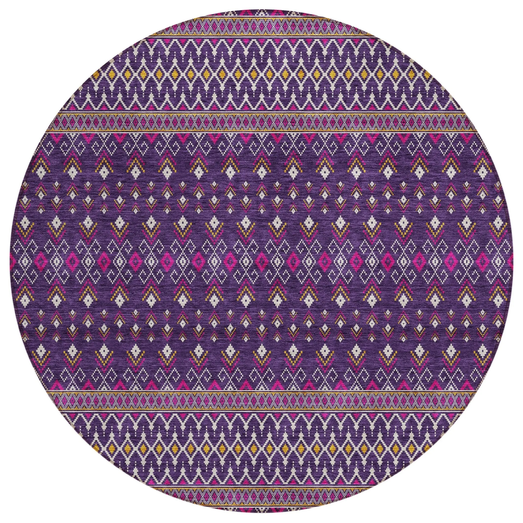 Machine Washable Indoor/ Outdoor Chantille Boho Morrocan Rug