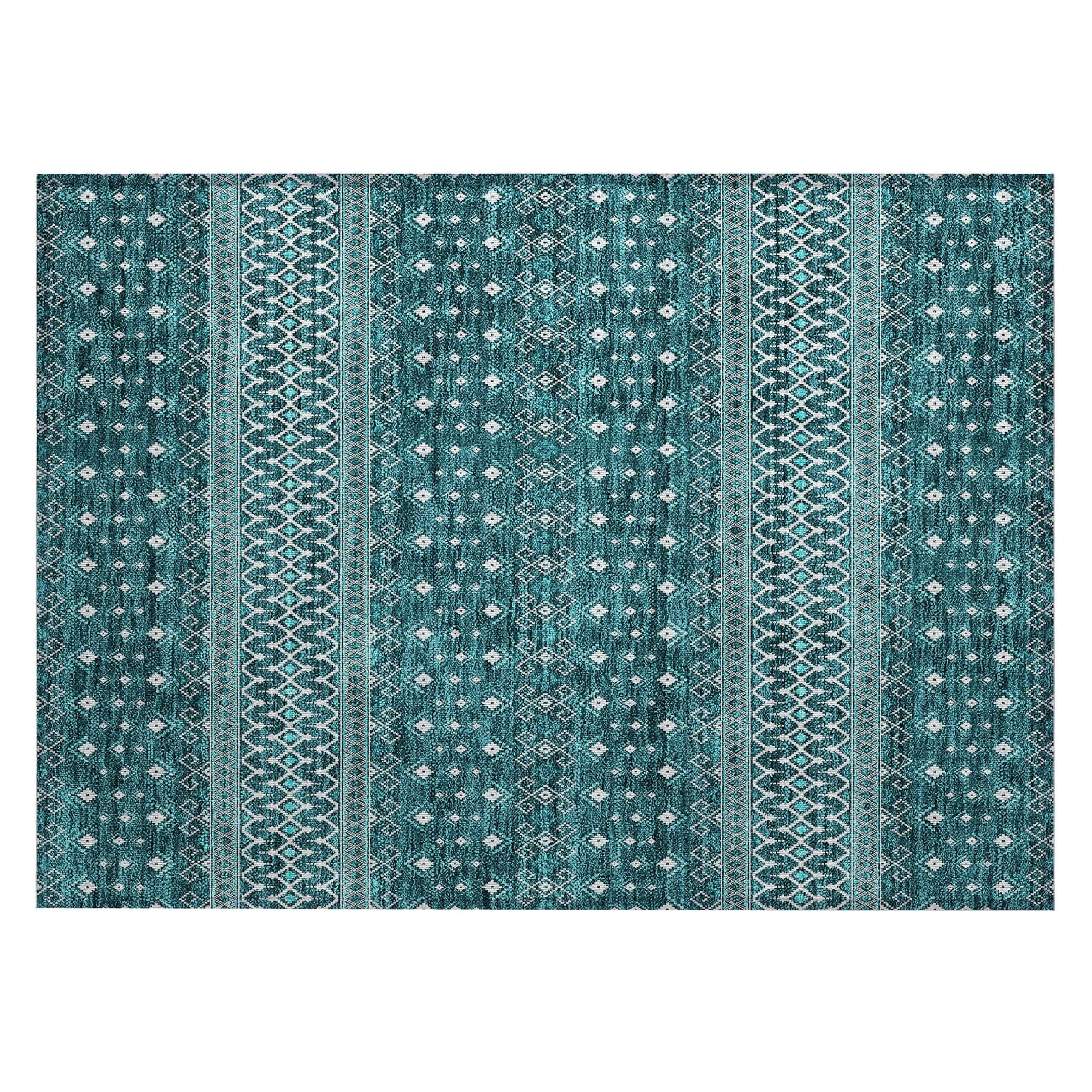 Machine Washable Indoor/ Outdoor Chantille Boho Morrocan Rug