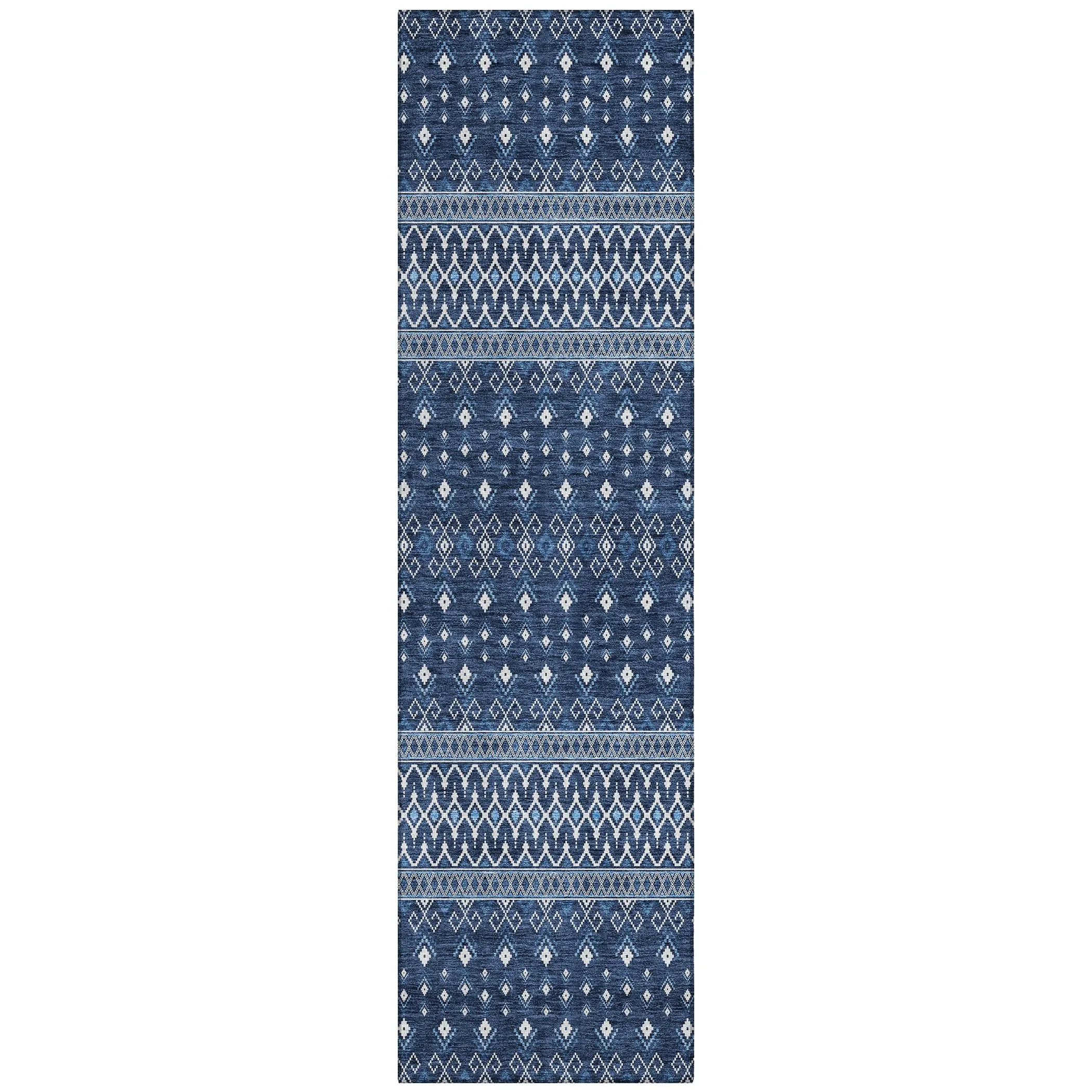 Machine Washable Indoor/ Outdoor Chantille Boho Morrocan Rug