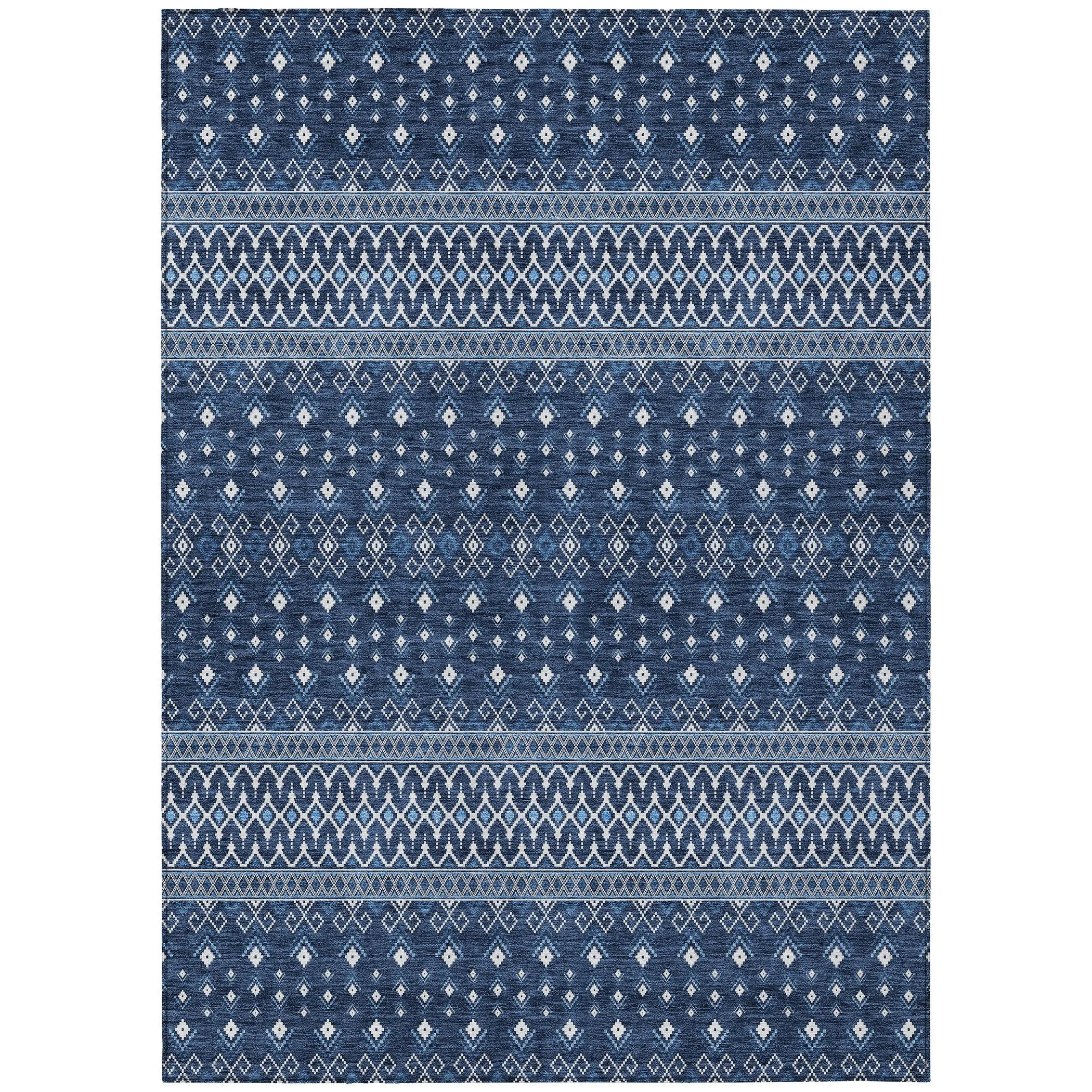 Machine Washable Indoor/ Outdoor Chantille Boho Morrocan Rug