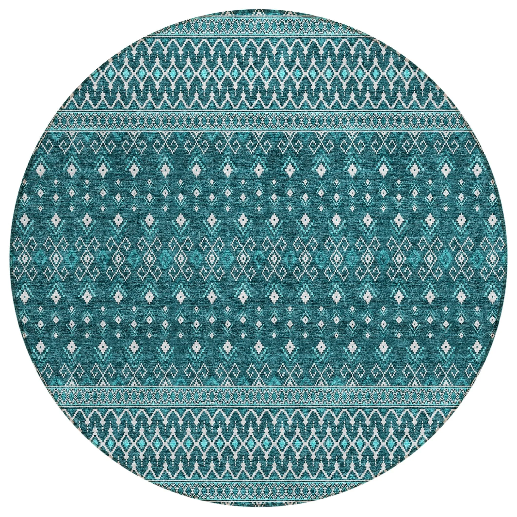 Machine Washable Indoor/ Outdoor Chantille Boho Morrocan Rug