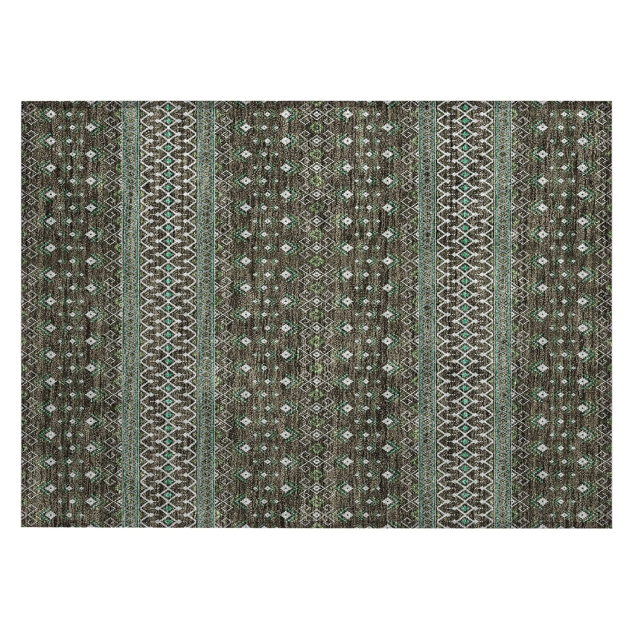 Machine Washable Indoor/ Outdoor Chantille Boho Morrocan Rug