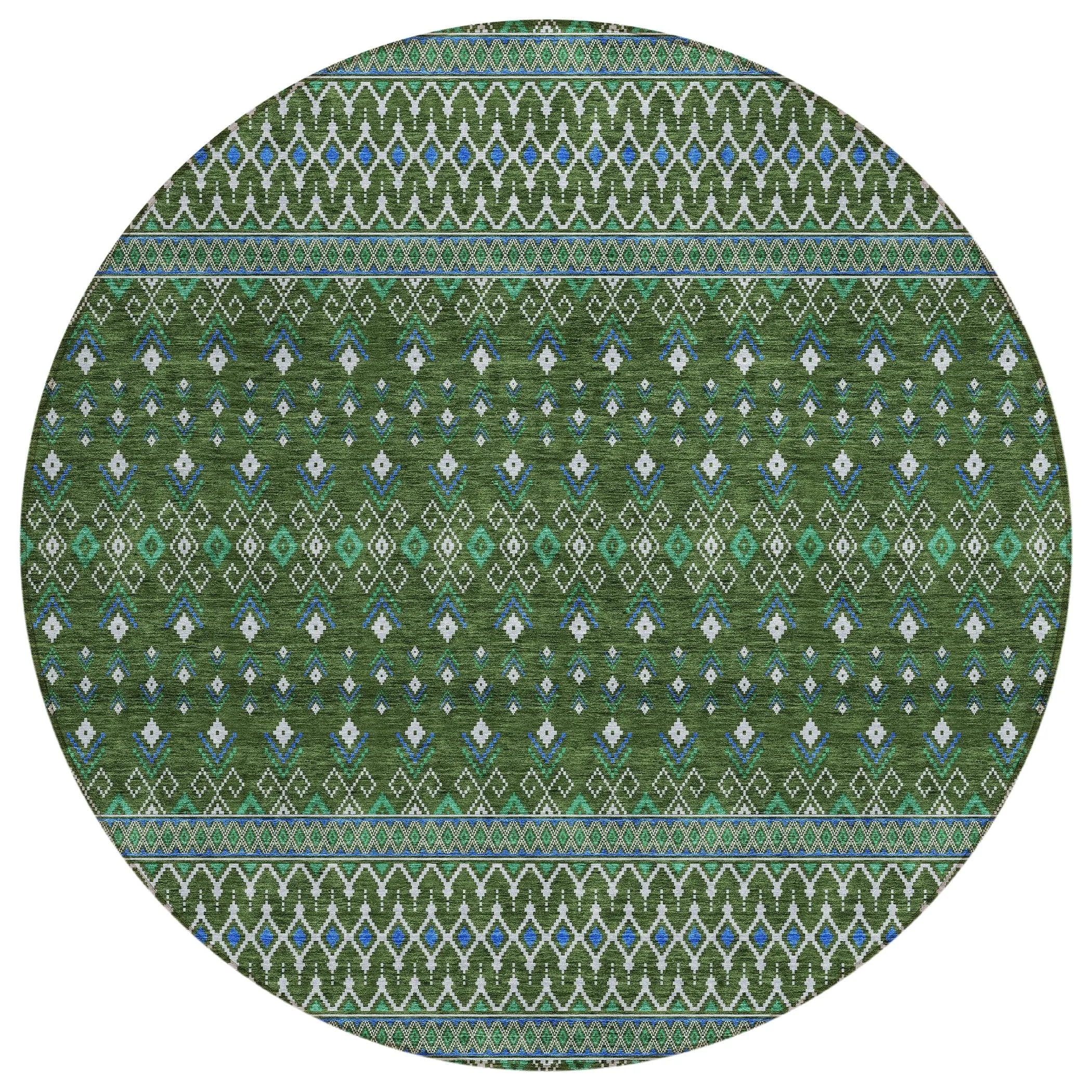 Machine Washable Indoor/ Outdoor Chantille Boho Morrocan Rug