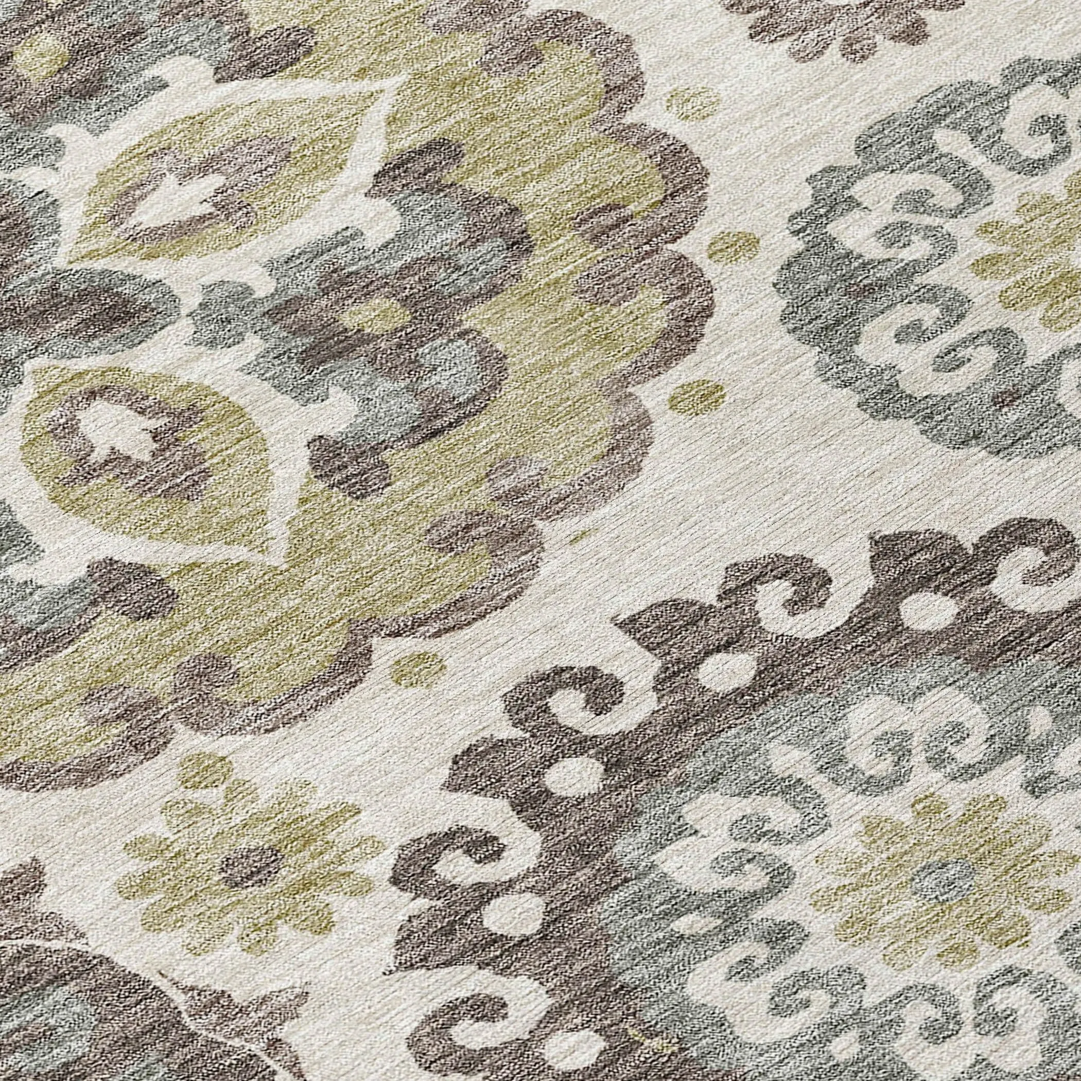 Machine Washable Indoor/ Outdoor Chantille Casual Medallion Rug