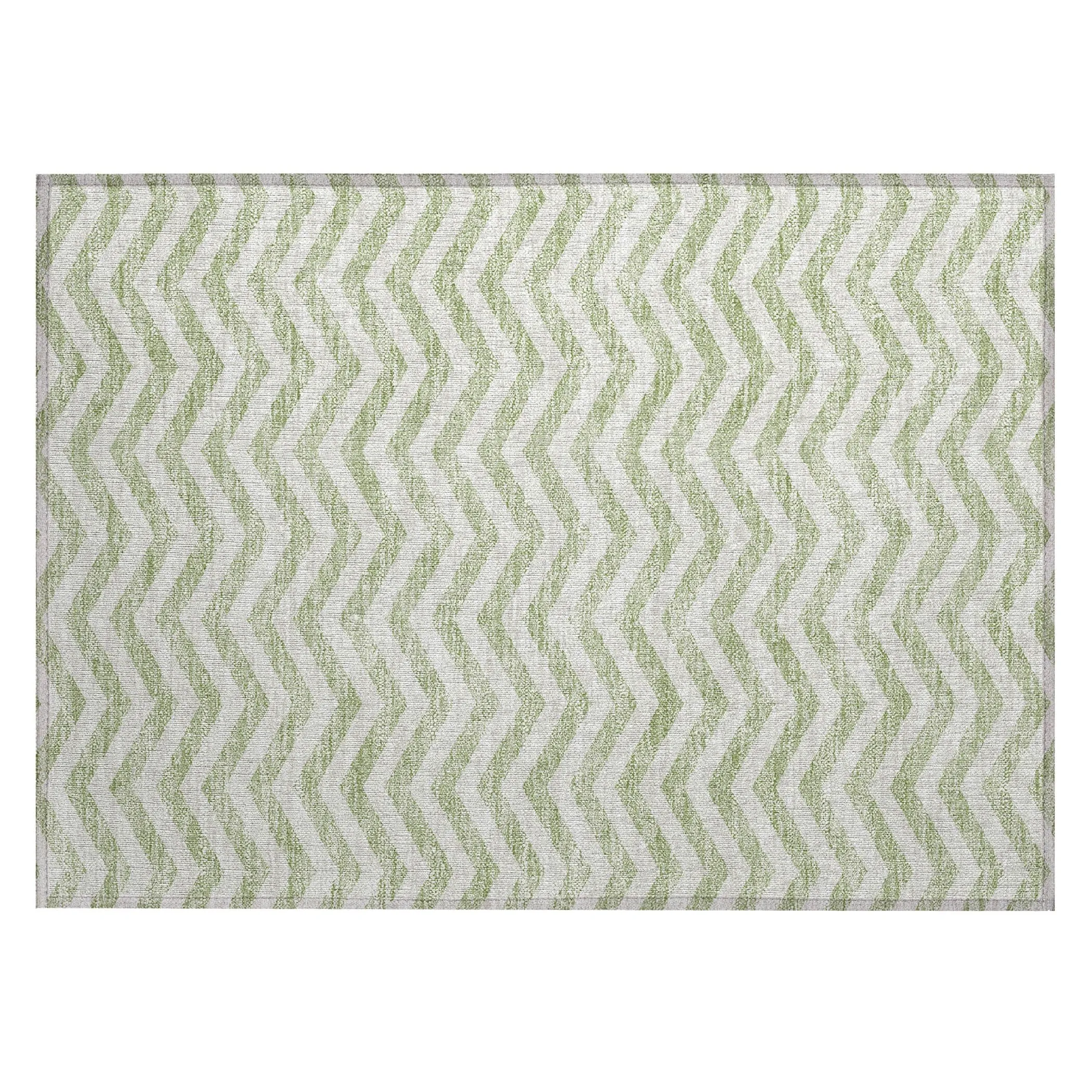 Machine Washable Indoor/ Outdoor Chantille Chevron Stripe Rug