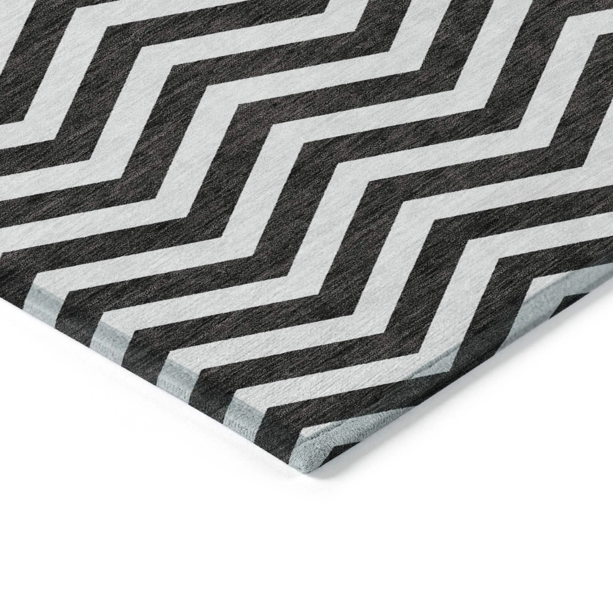 Machine Washable Indoor/ Outdoor Chantille Chevron Stripe Rug