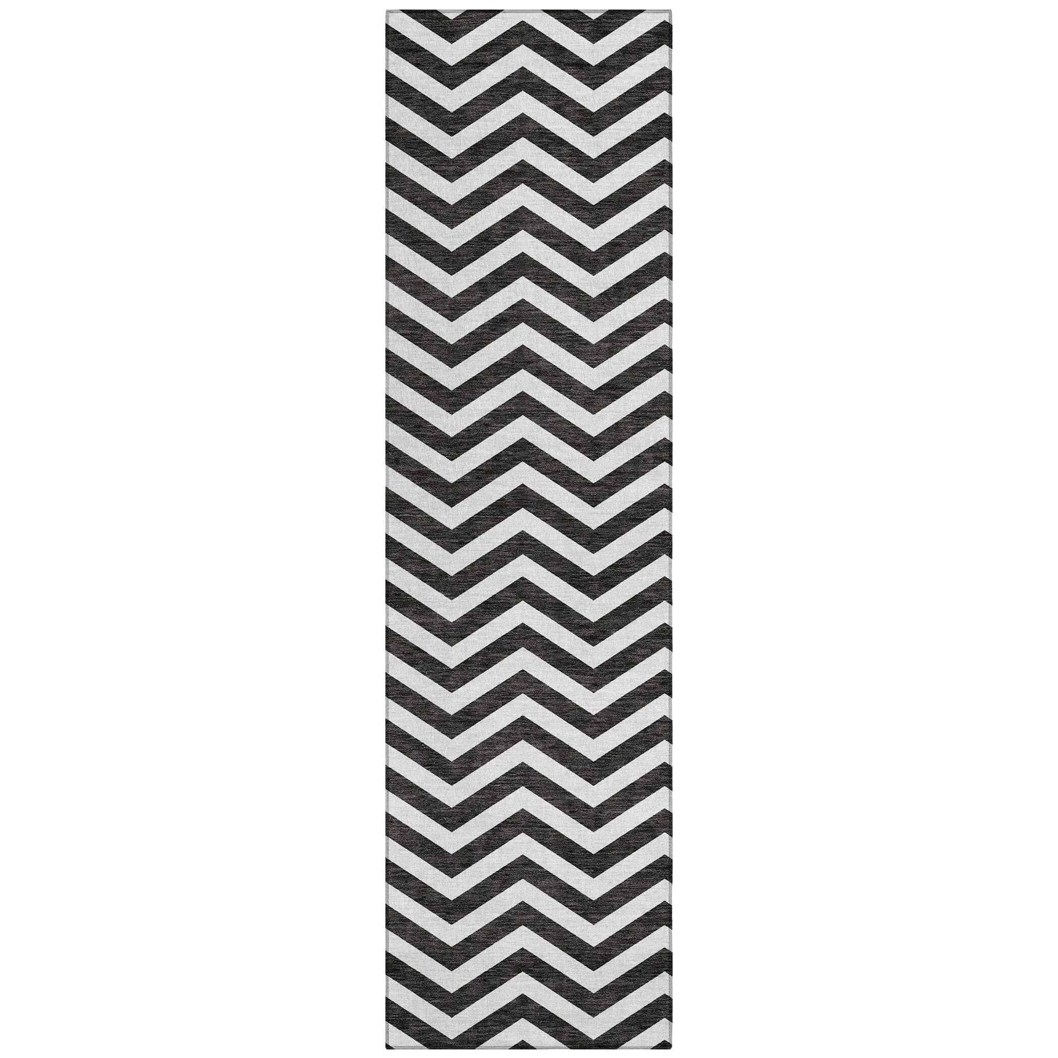 Machine Washable Indoor/ Outdoor Chantille Chevron Stripe Rug