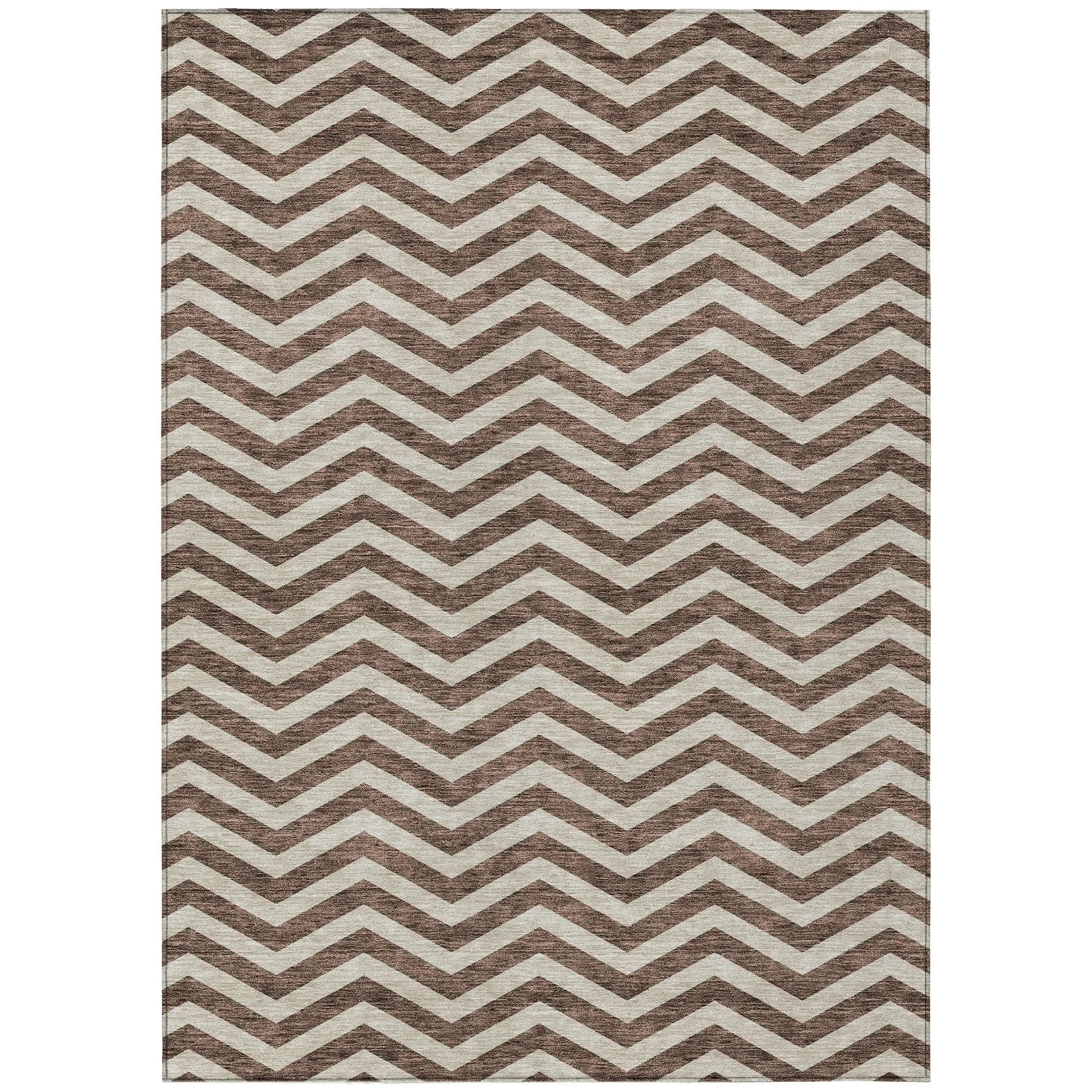 Machine Washable Indoor/ Outdoor Chantille Chevron Stripe Rug