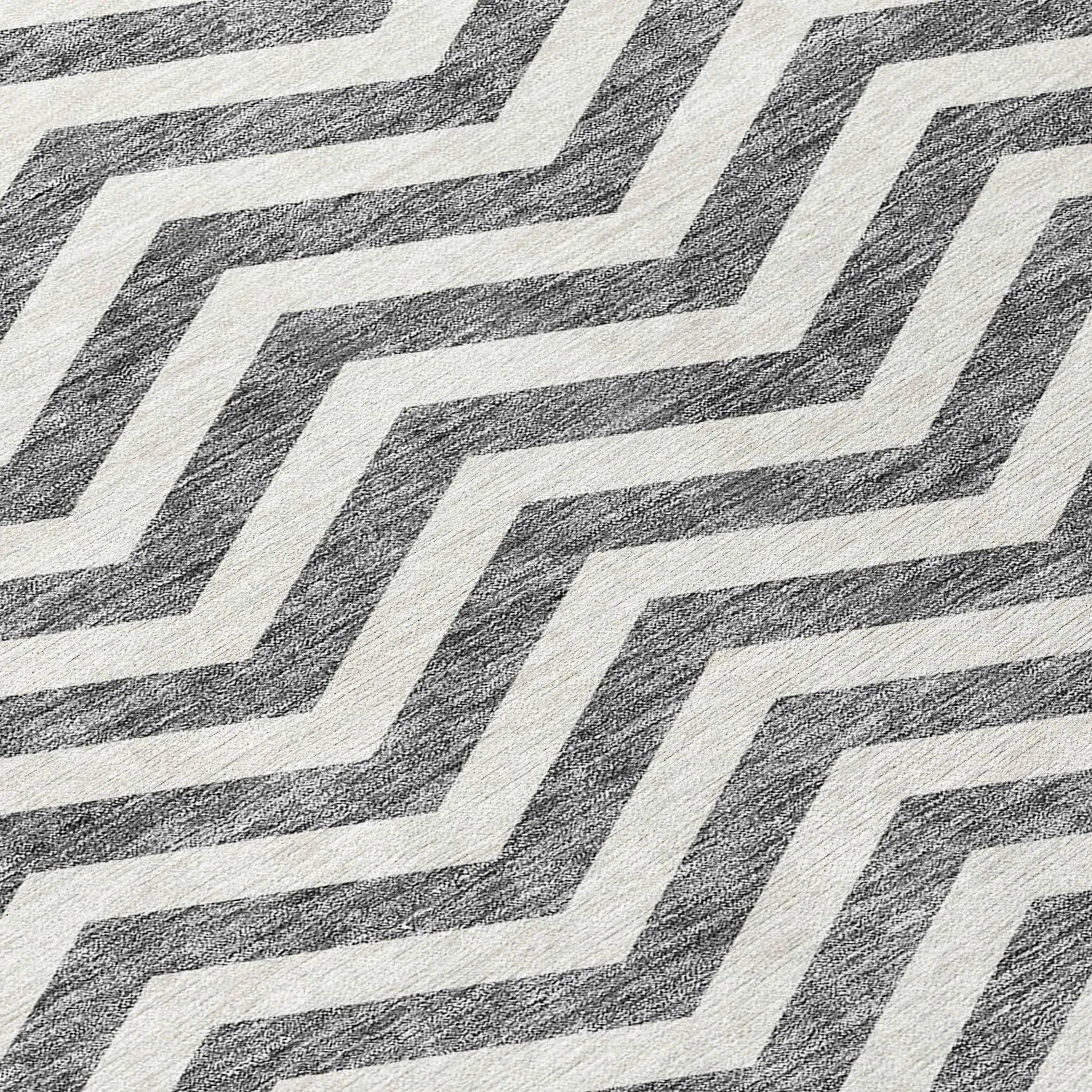 Machine Washable Indoor/ Outdoor Chantille Chevron Stripe Rug
