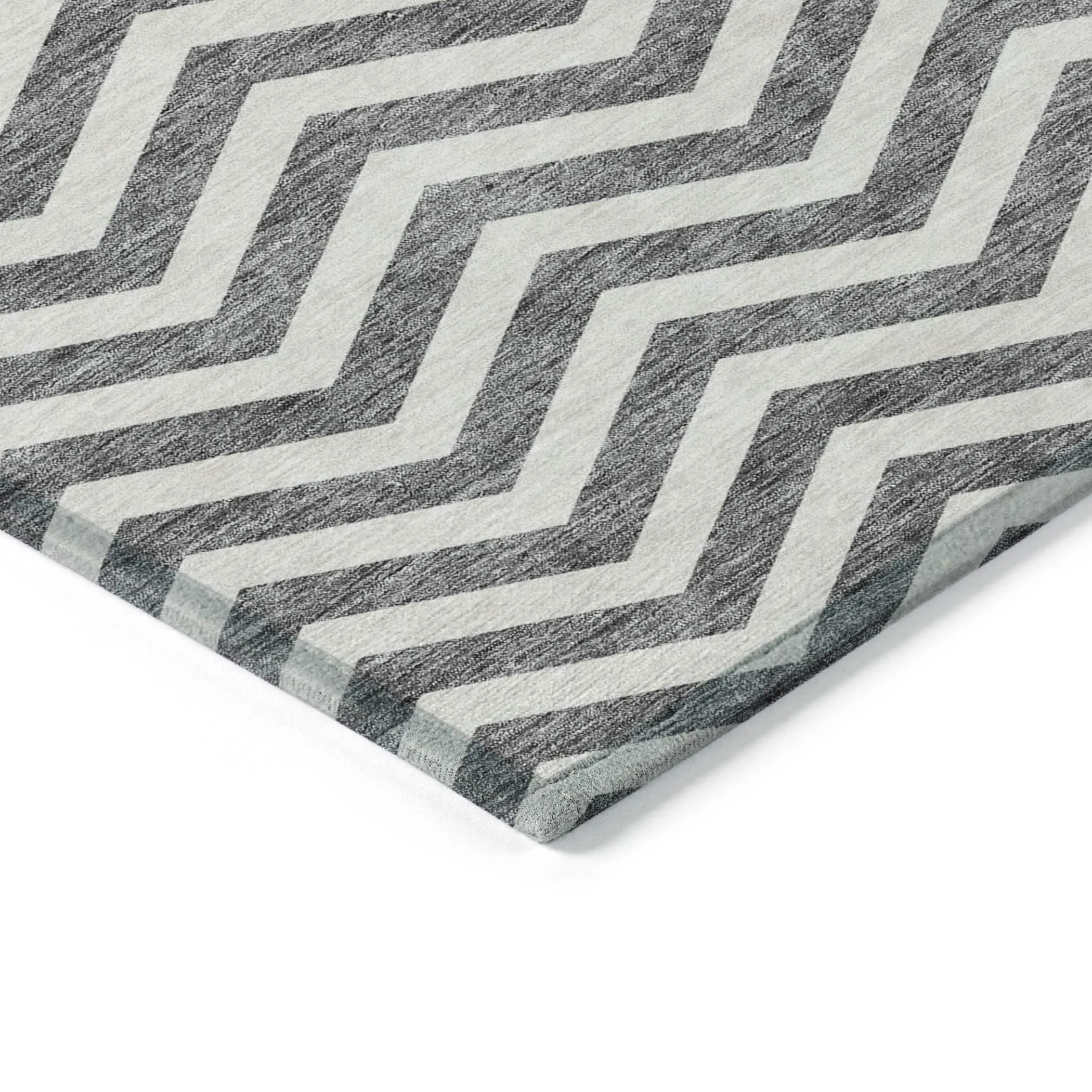 Machine Washable Indoor/ Outdoor Chantille Chevron Stripe Rug