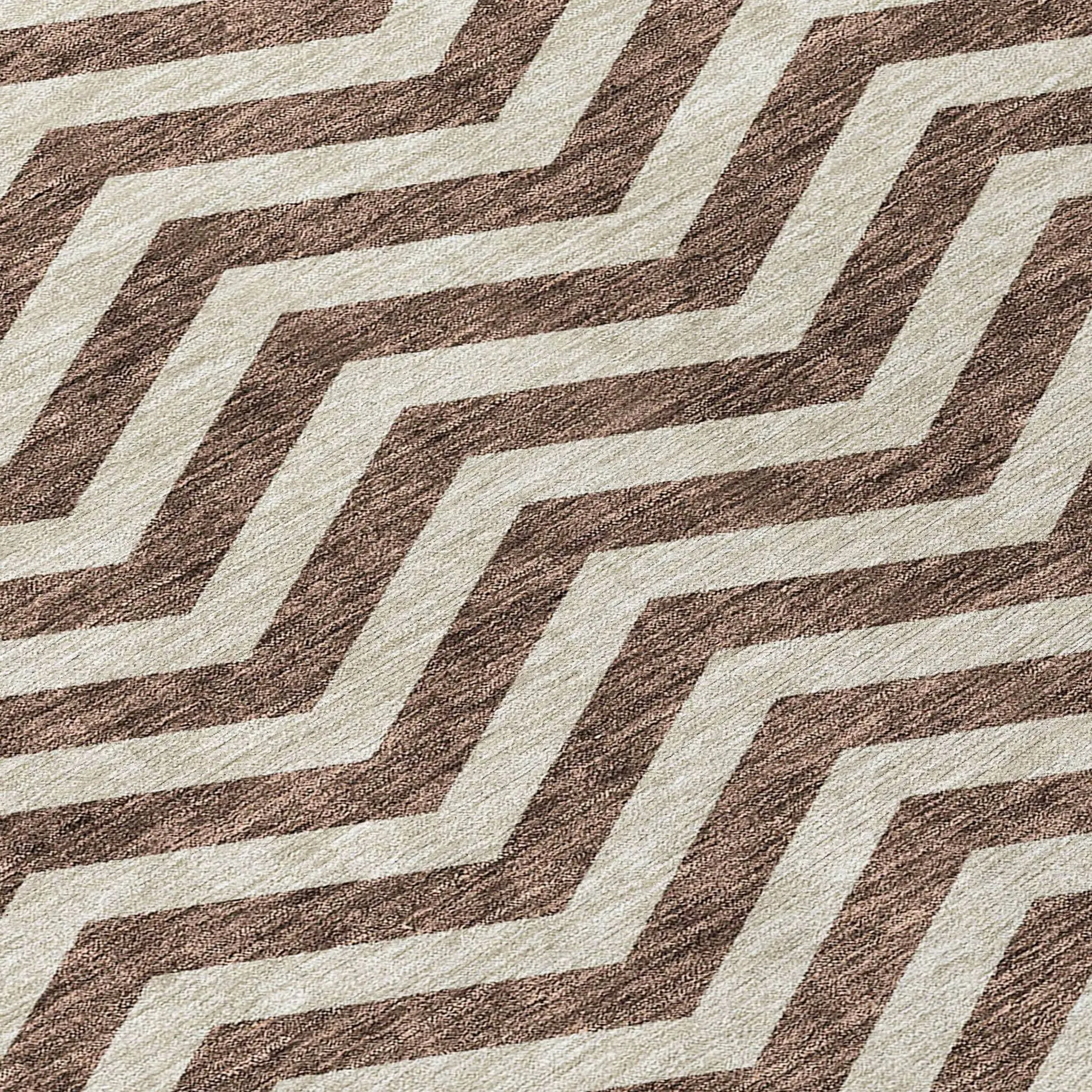 Machine Washable Indoor/ Outdoor Chantille Chevron Stripe Rug