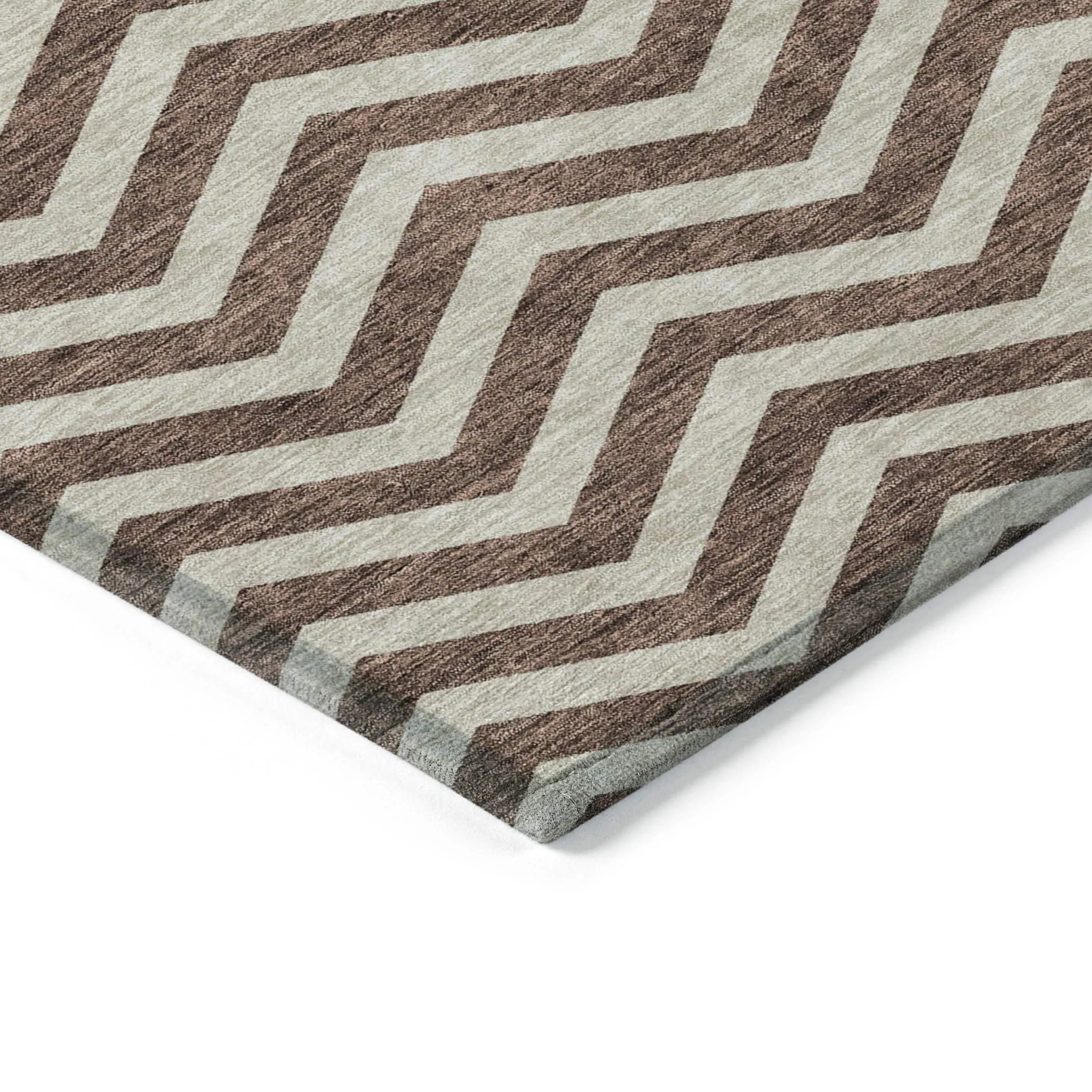 Machine Washable Indoor/ Outdoor Chantille Chevron Stripe Rug