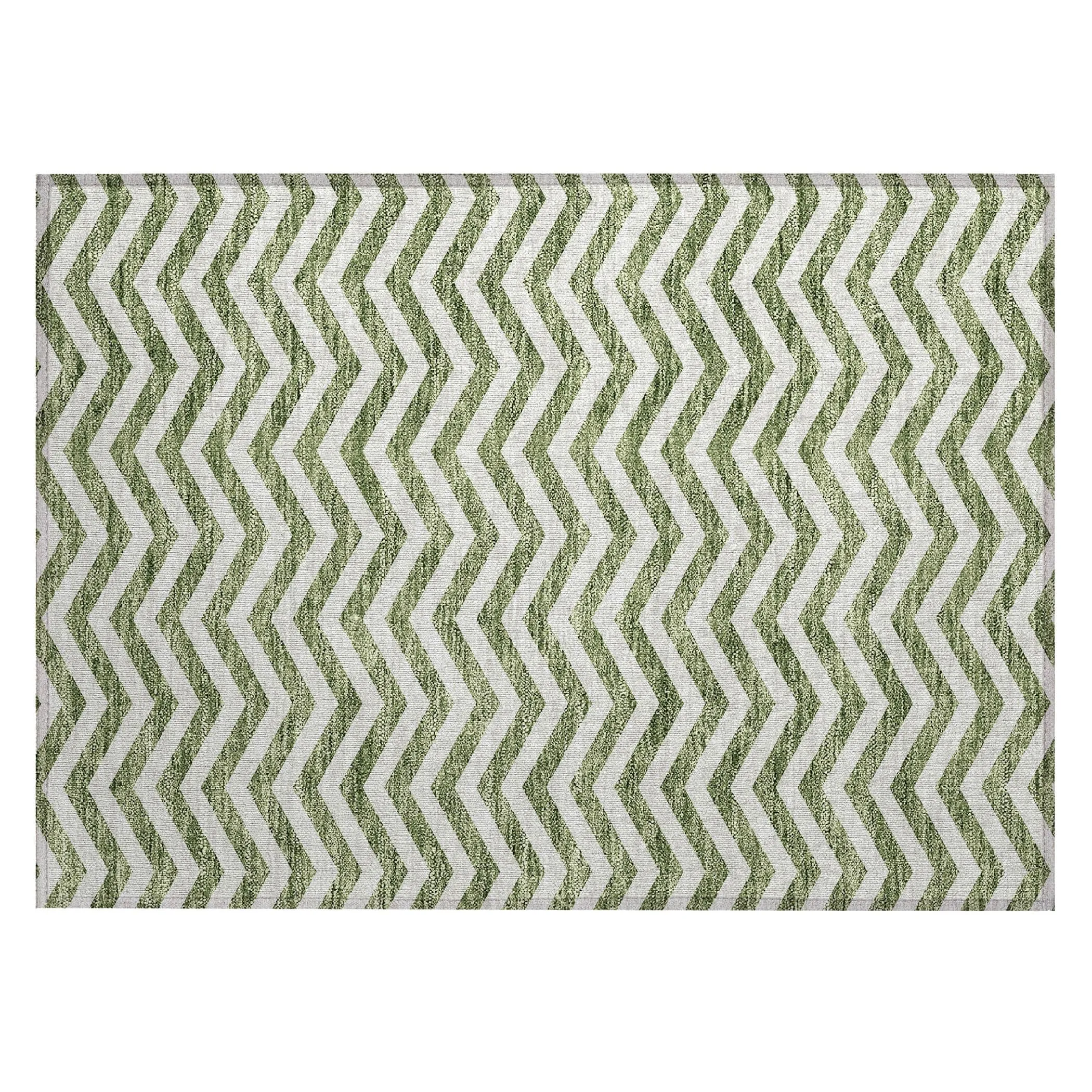 Machine Washable Indoor/ Outdoor Chantille Chevron Stripe Rug