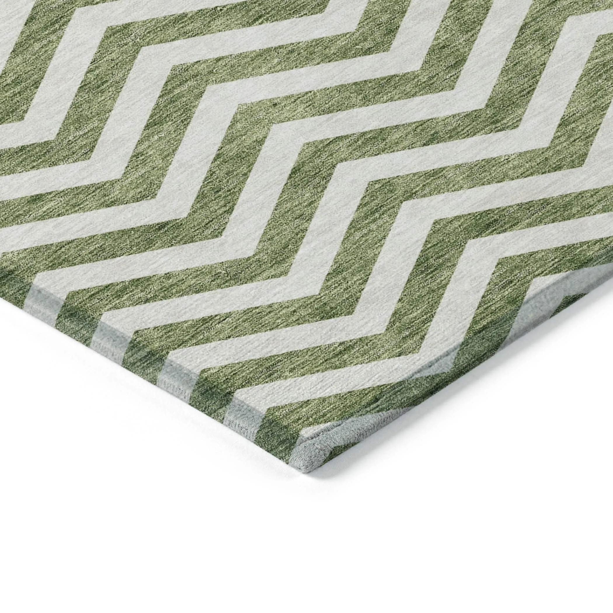 Machine Washable Indoor/ Outdoor Chantille Chevron Stripe Rug