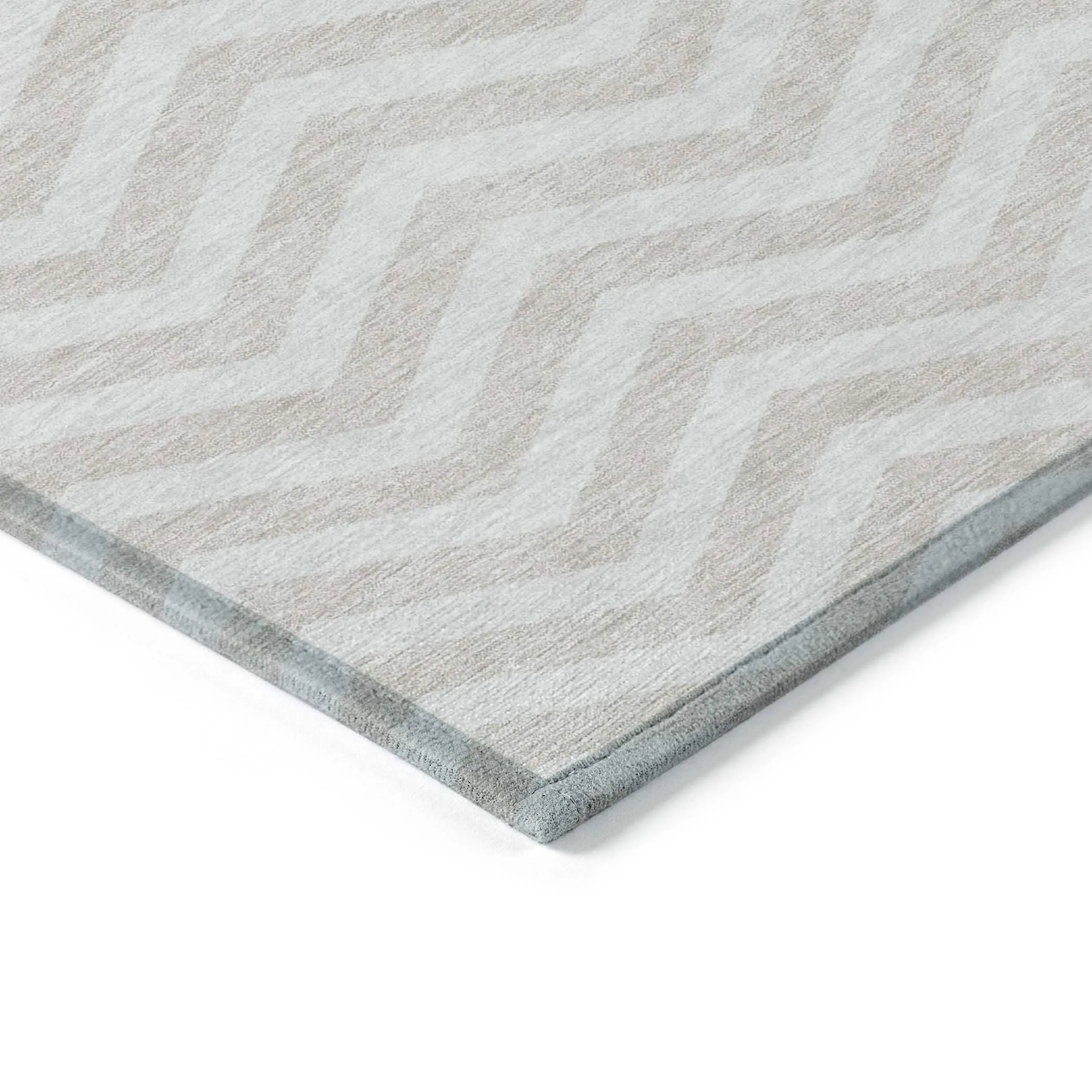 Machine Washable Indoor/ Outdoor Chantille Chevron Stripe Rug