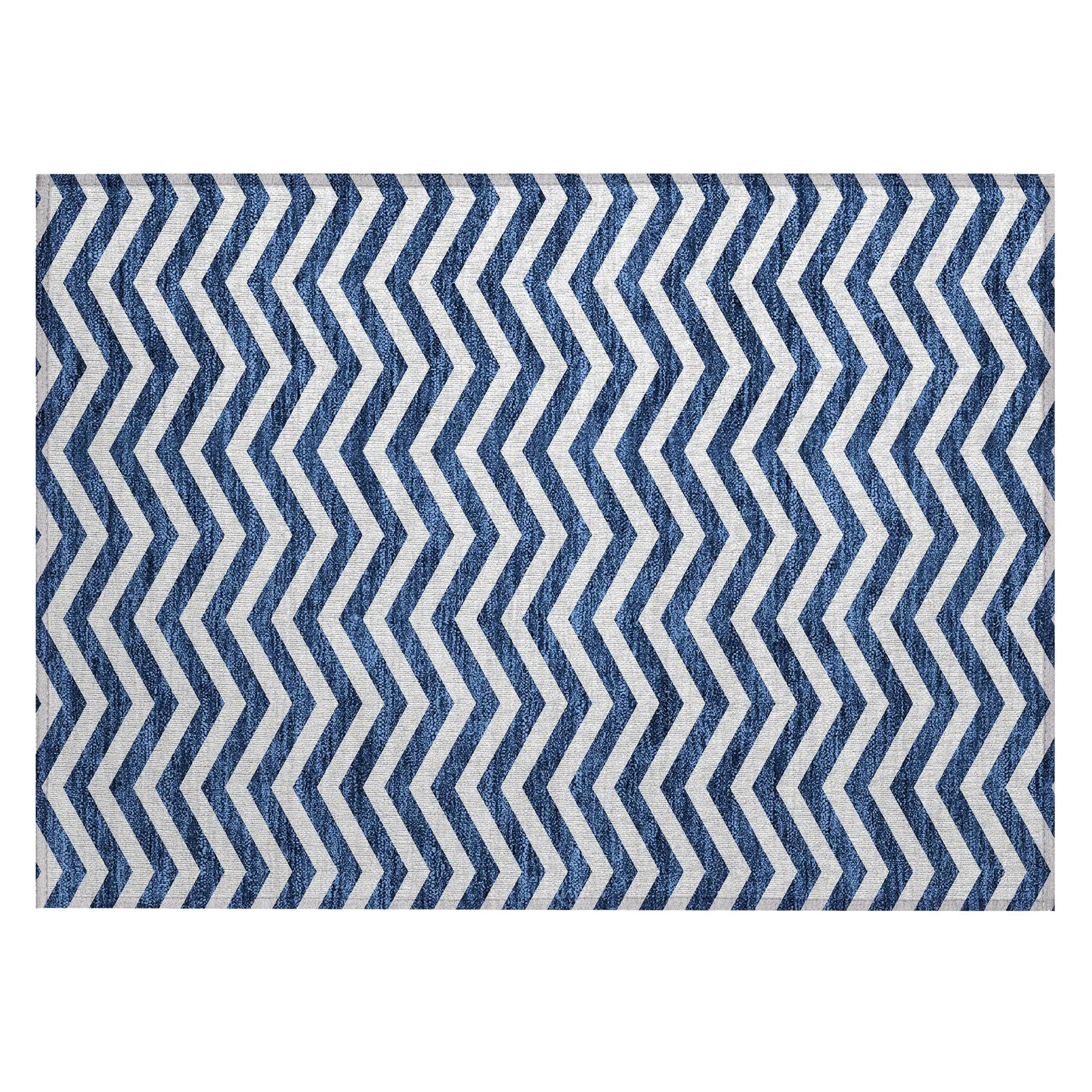 Machine Washable Indoor/ Outdoor Chantille Chevron Stripe Rug