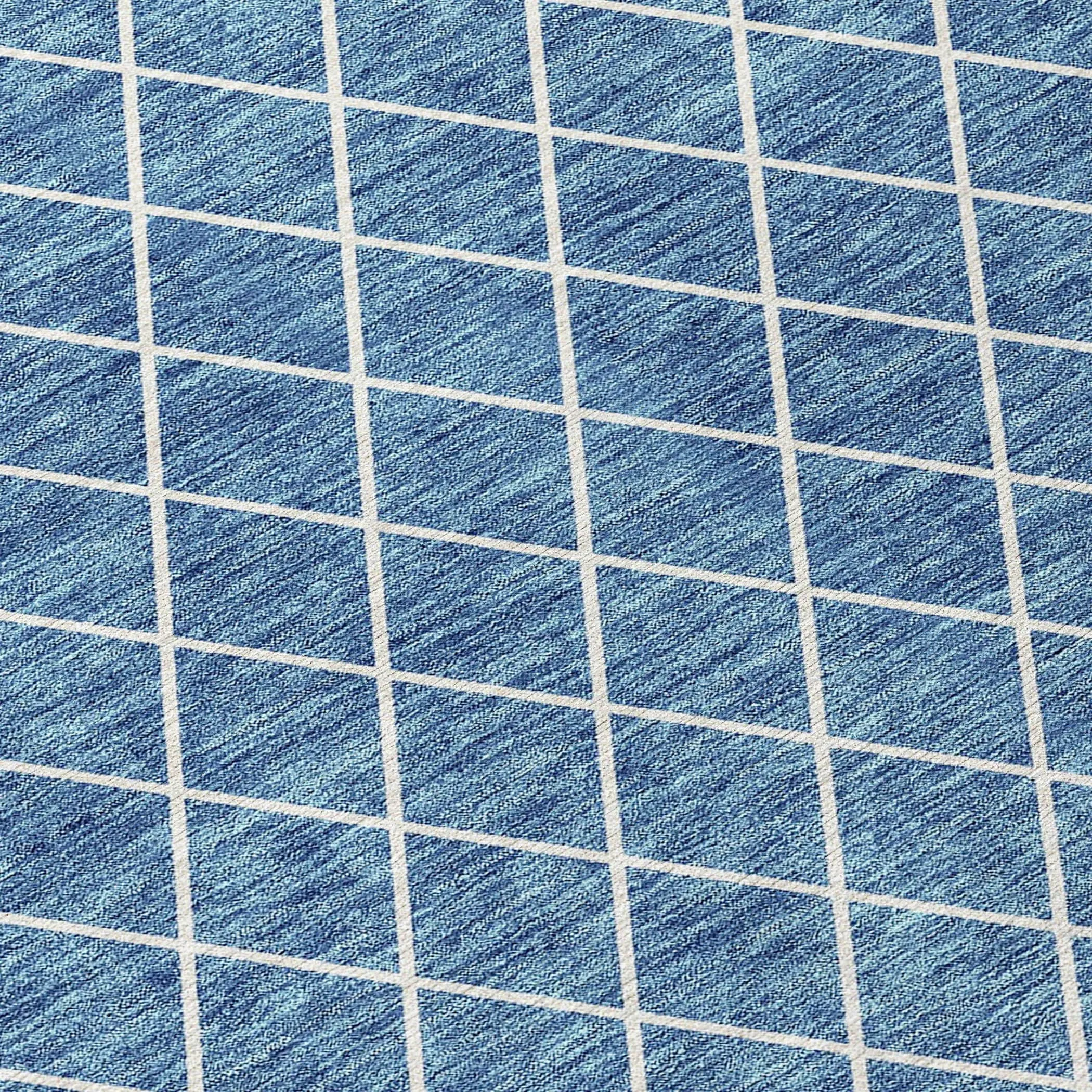 Machine Washable Indoor/ Outdoor Chantille Diamond Trellis Rug