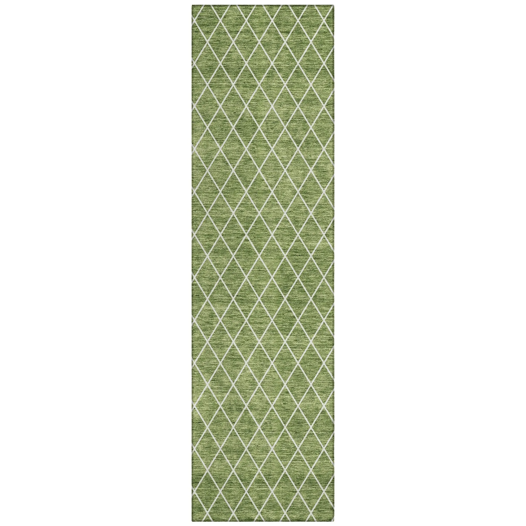Machine Washable Indoor/ Outdoor Chantille Diamond Trellis Rug
