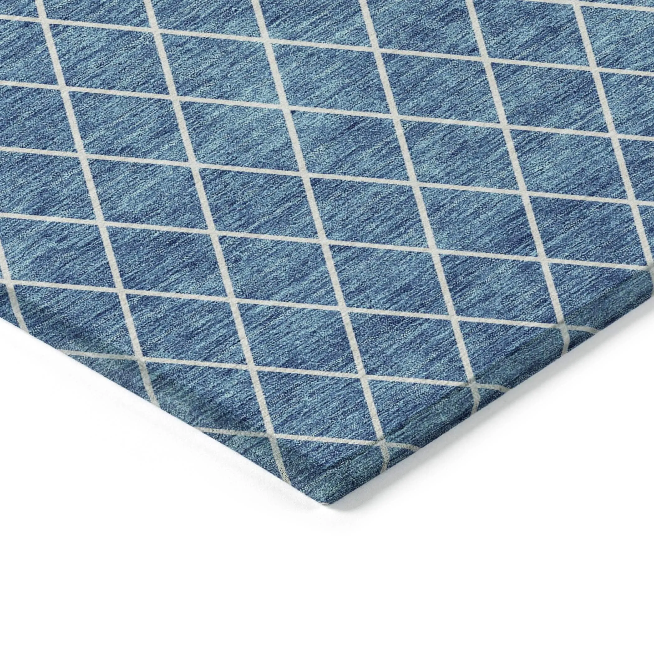 Machine Washable Indoor/ Outdoor Chantille Diamond Trellis Rug