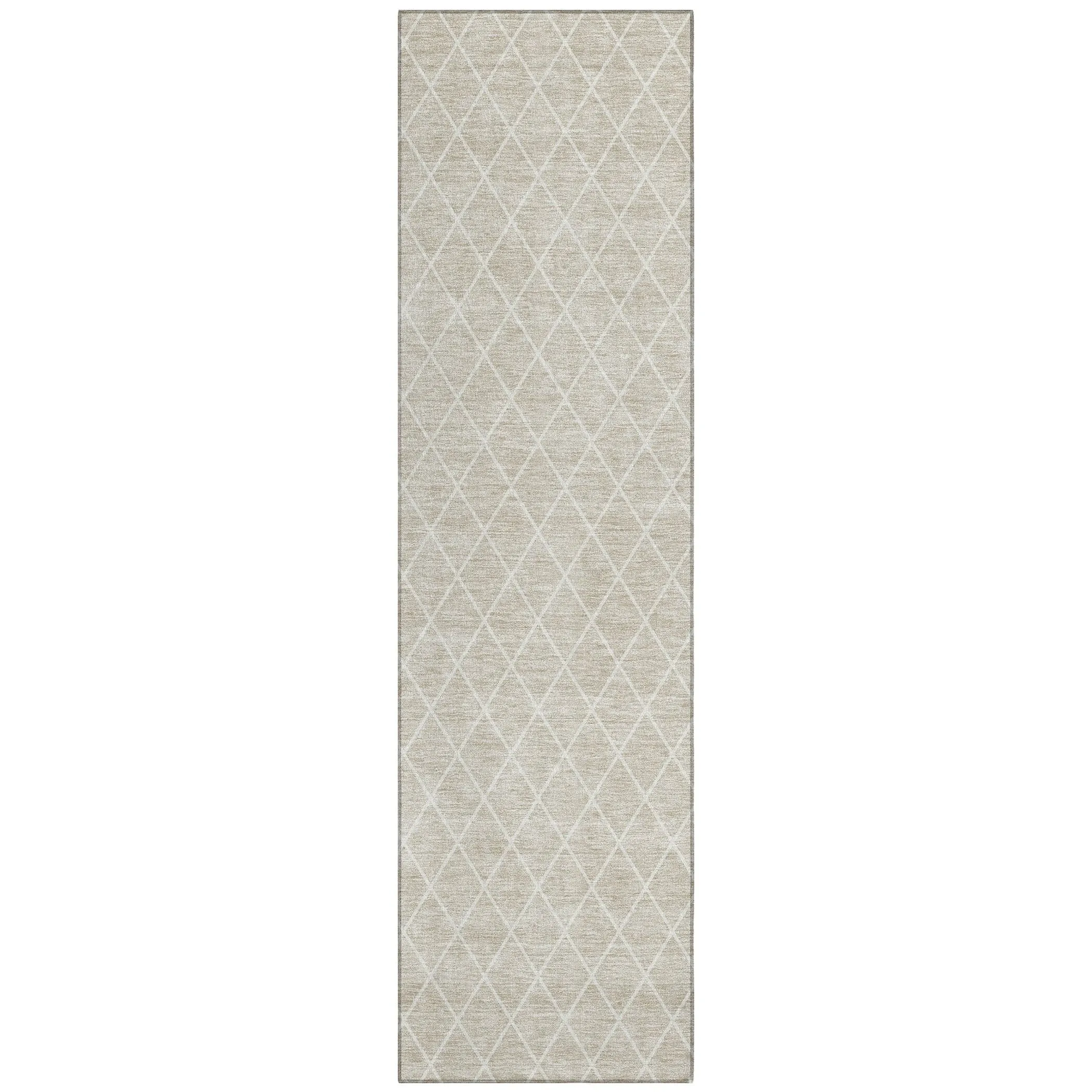 Machine Washable Indoor/ Outdoor Chantille Diamond Trellis Rug