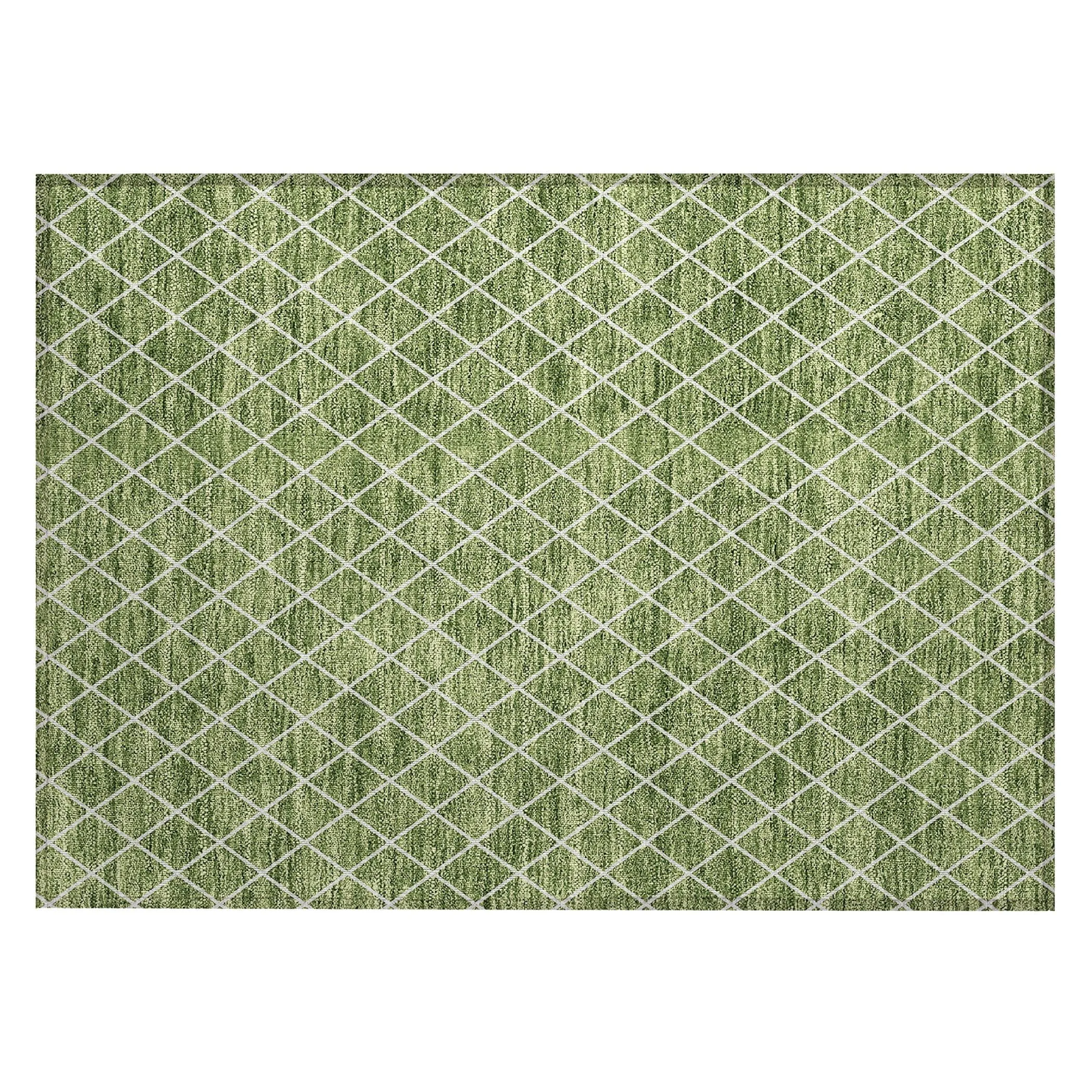 Machine Washable Indoor/ Outdoor Chantille Diamond Trellis Rug