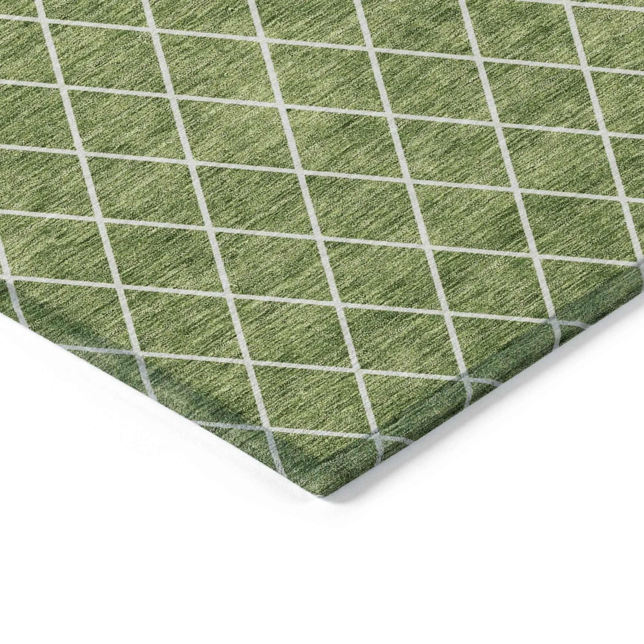 Machine Washable Indoor/ Outdoor Chantille Diamond Trellis Rug