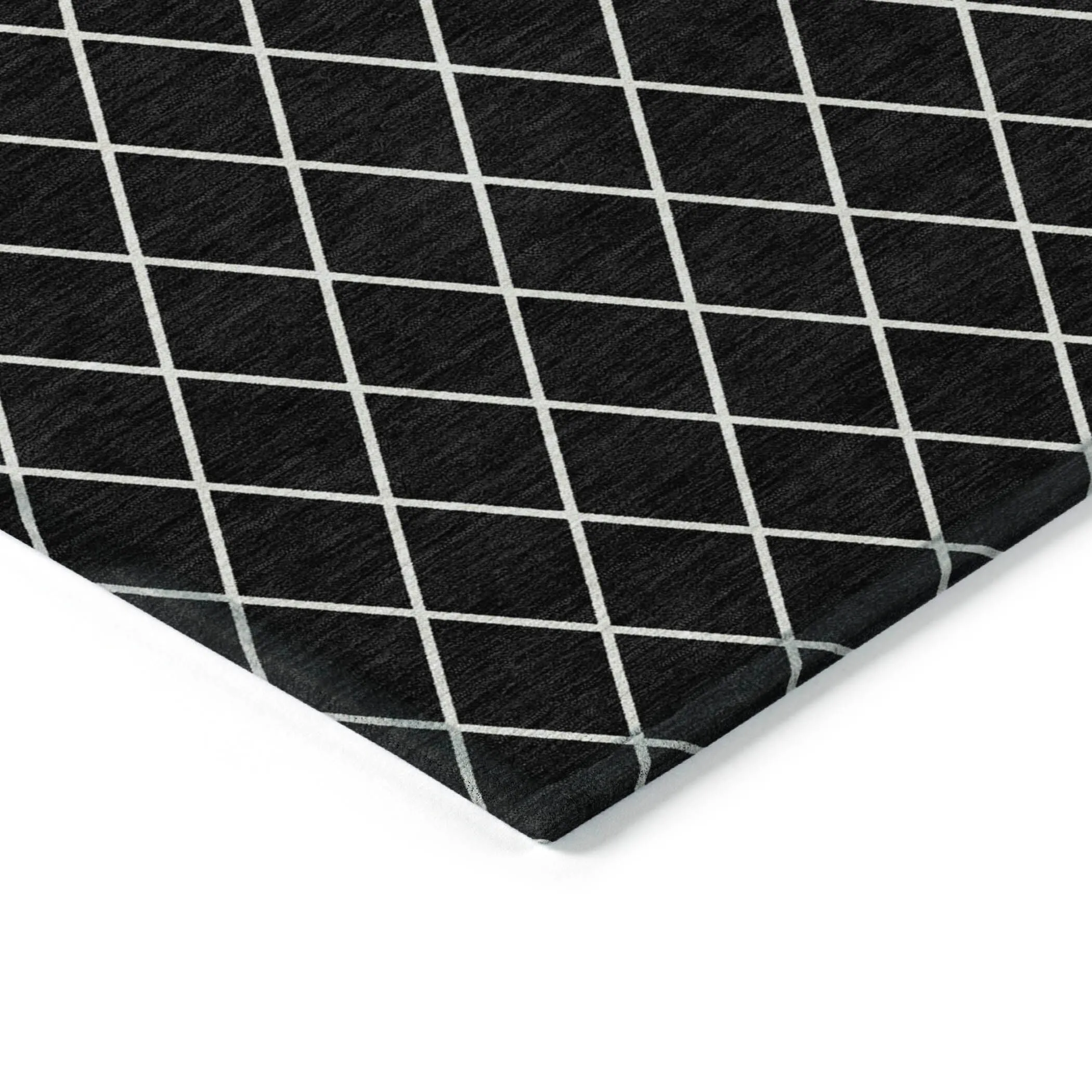 Machine Washable Indoor/ Outdoor Chantille Diamond Trellis Rug