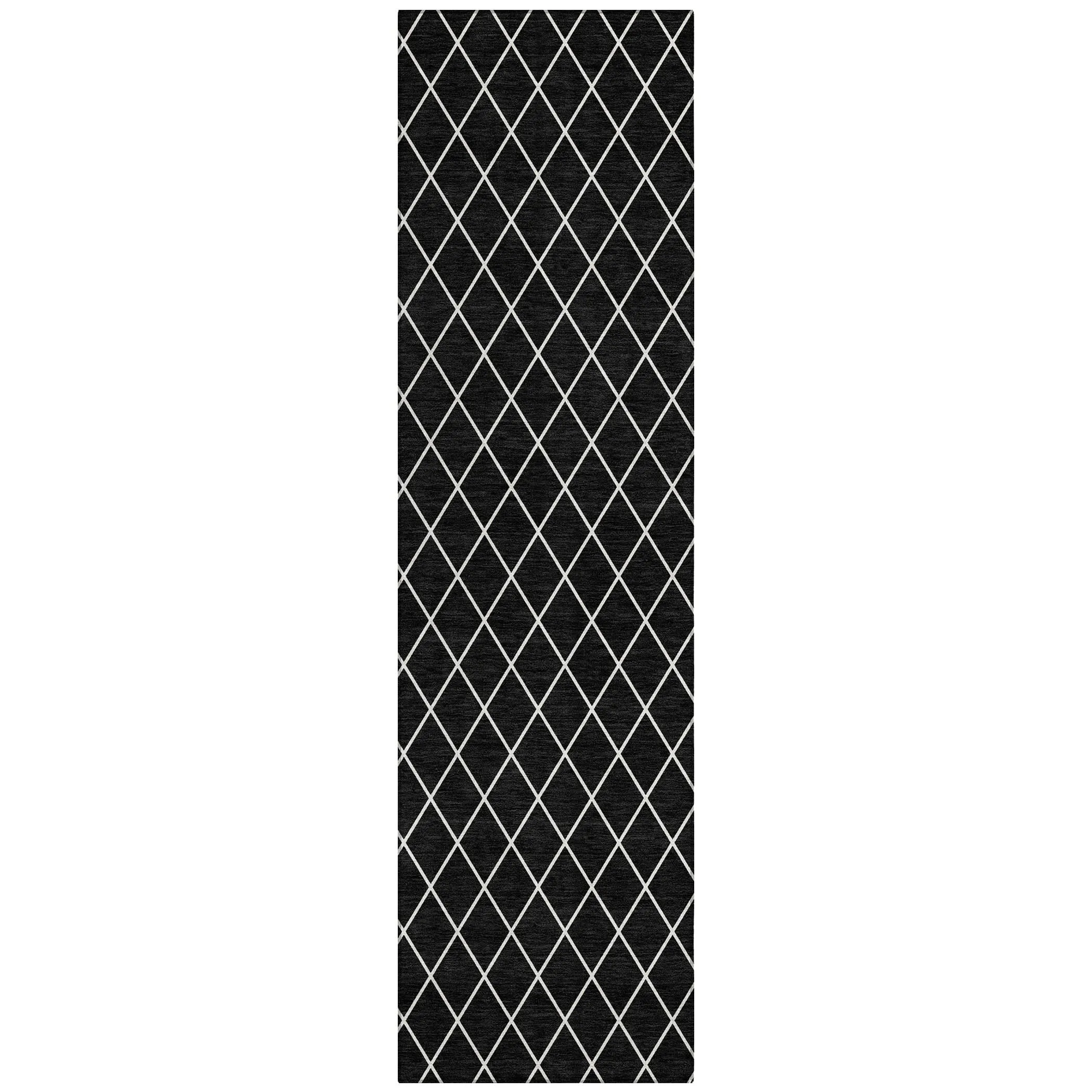 Machine Washable Indoor/ Outdoor Chantille Diamond Trellis Rug