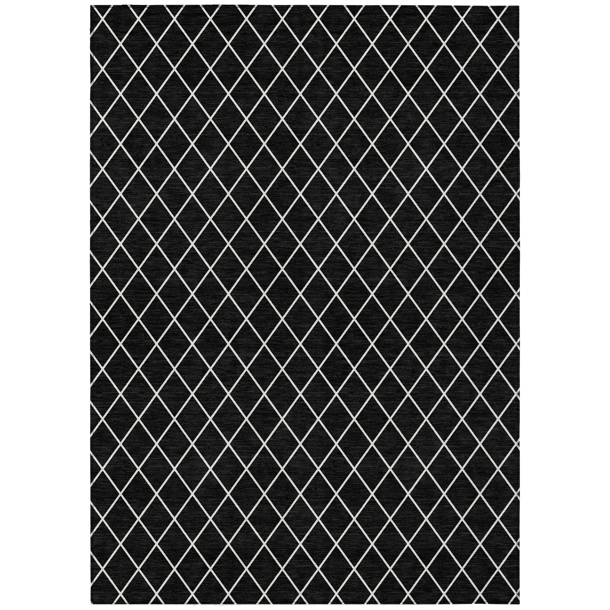 Machine Washable Indoor/ Outdoor Chantille Diamond Trellis Rug