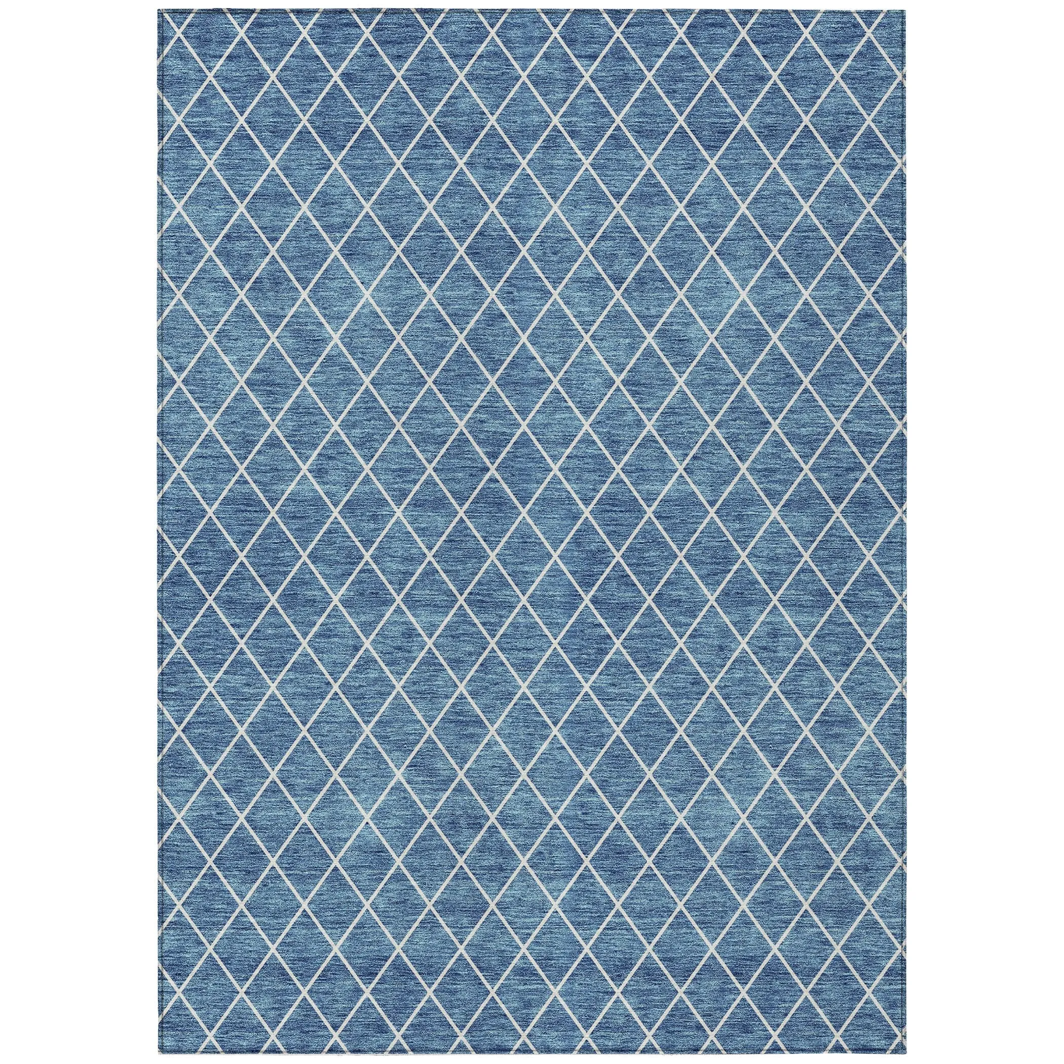 Machine Washable Indoor/ Outdoor Chantille Diamond Trellis Rug