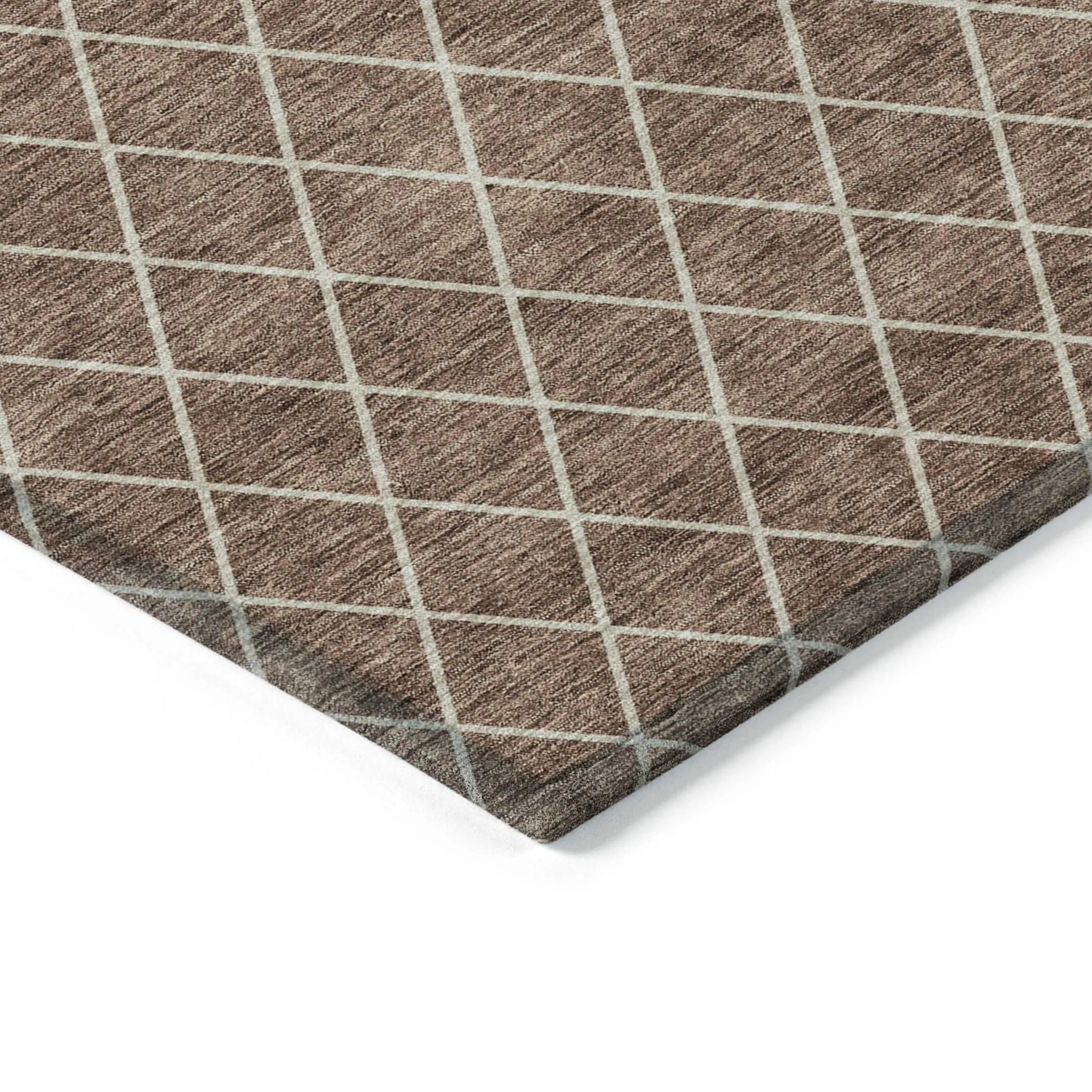 Machine Washable Indoor/ Outdoor Chantille Diamond Trellis Rug