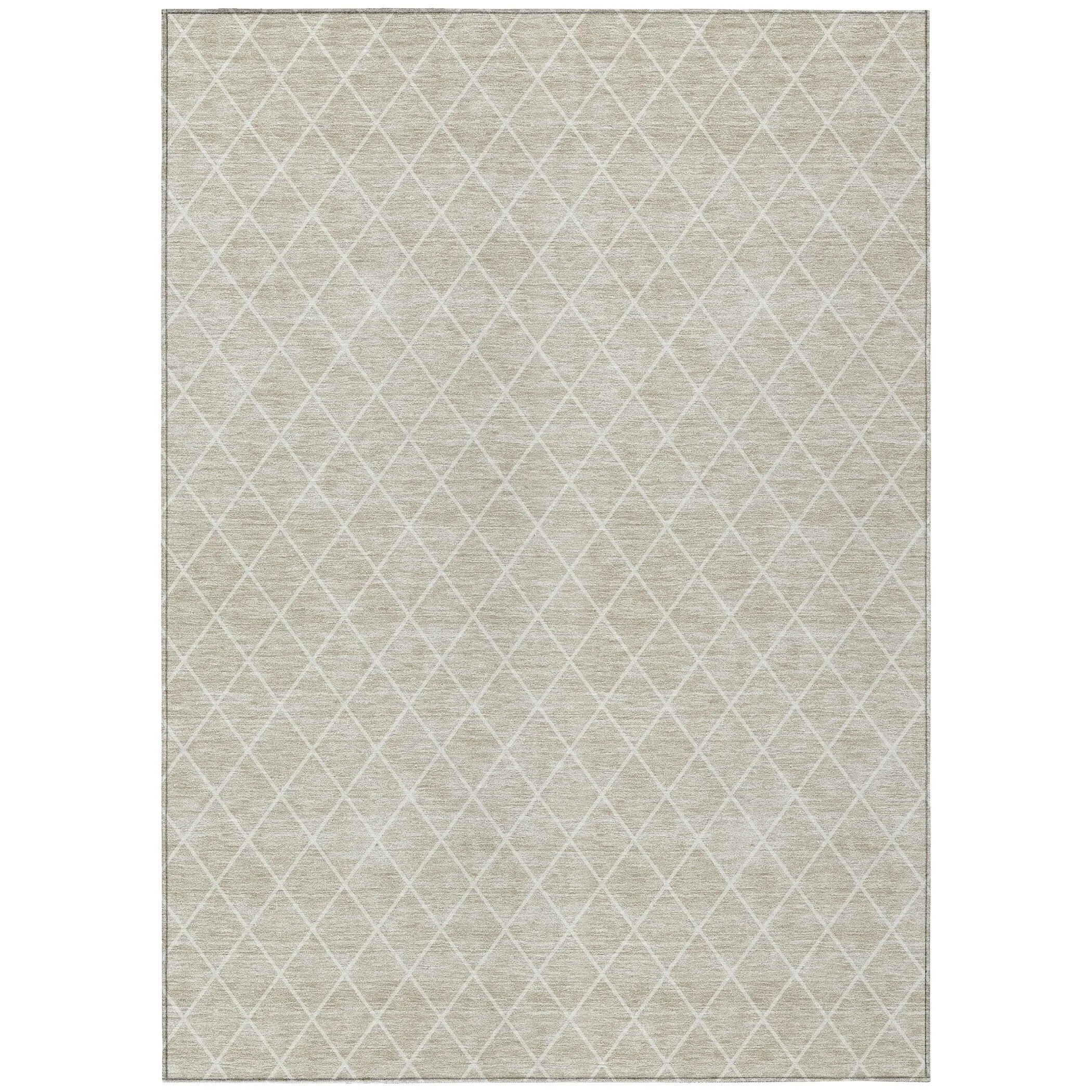Machine Washable Indoor/ Outdoor Chantille Diamond Trellis Rug