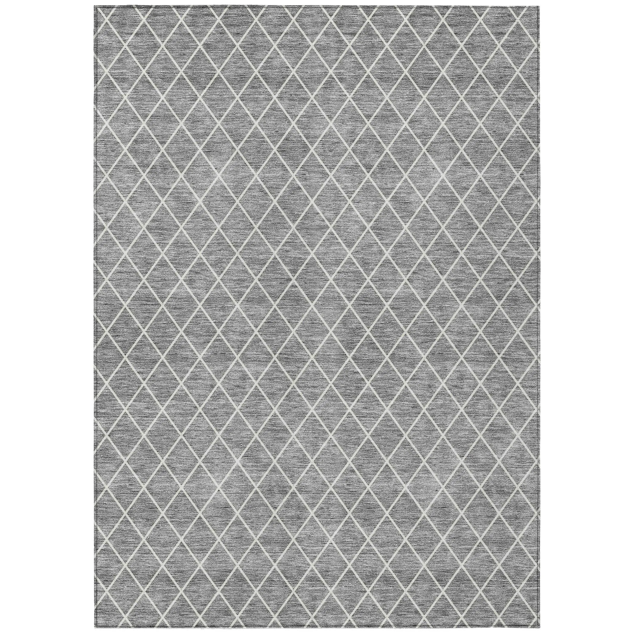 Machine Washable Indoor/ Outdoor Chantille Diamond Trellis Rug