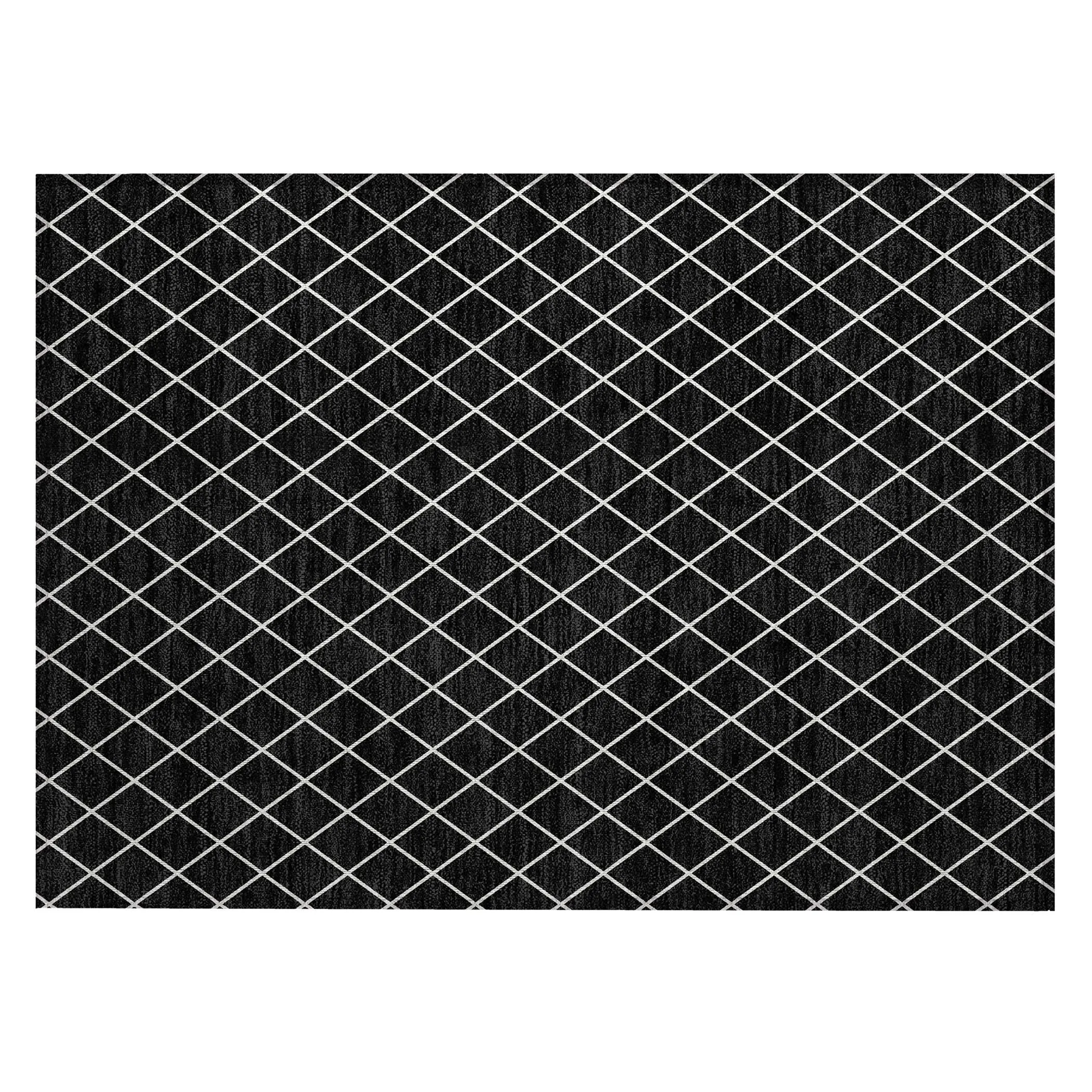 Machine Washable Indoor/ Outdoor Chantille Diamond Trellis Rug
