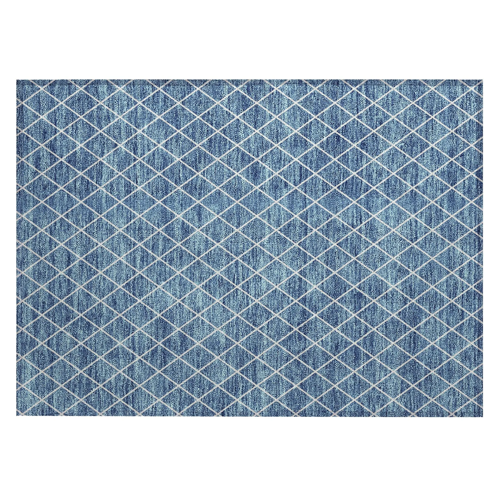 Machine Washable Indoor/ Outdoor Chantille Diamond Trellis Rug