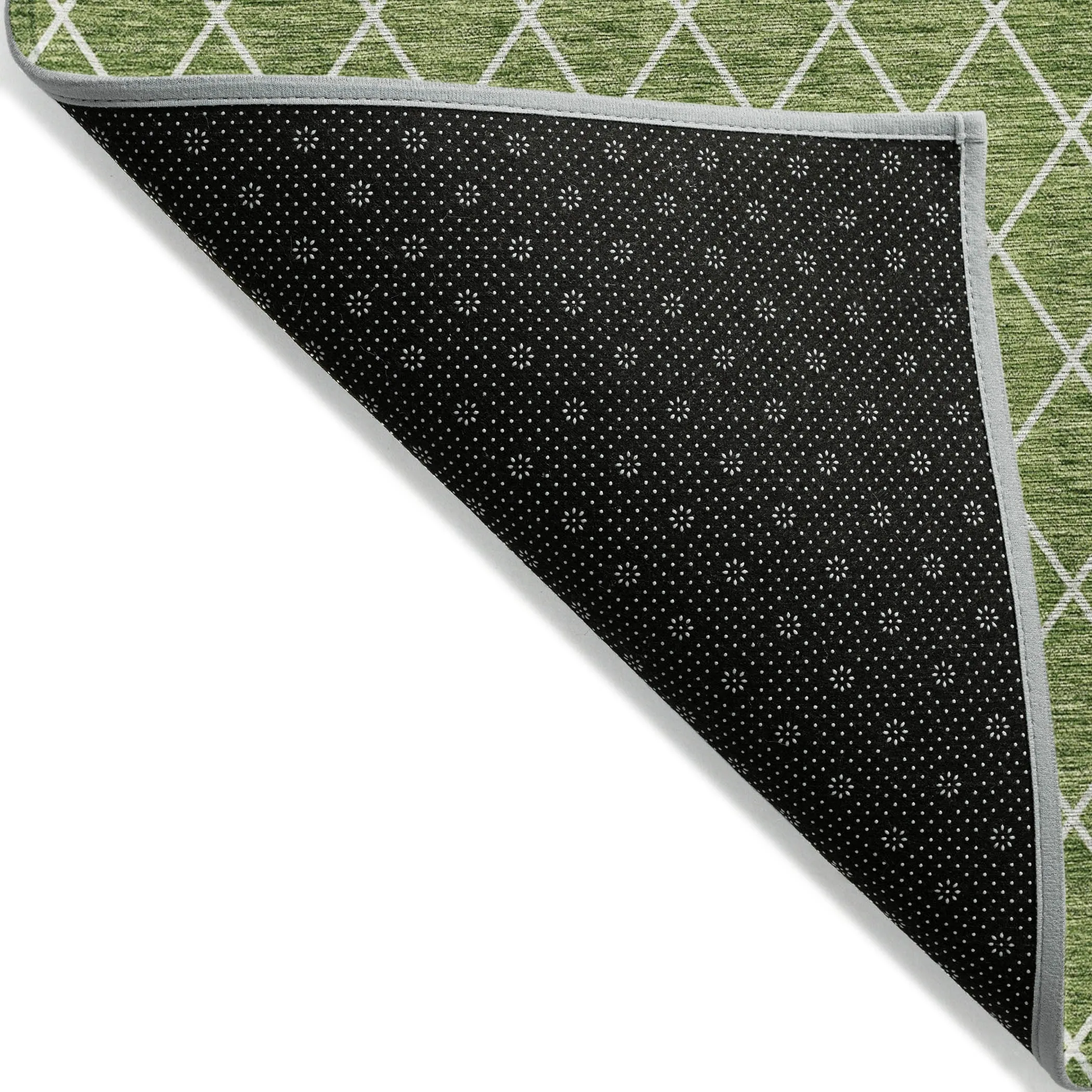Machine Washable Indoor/ Outdoor Chantille Diamond Trellis Rug