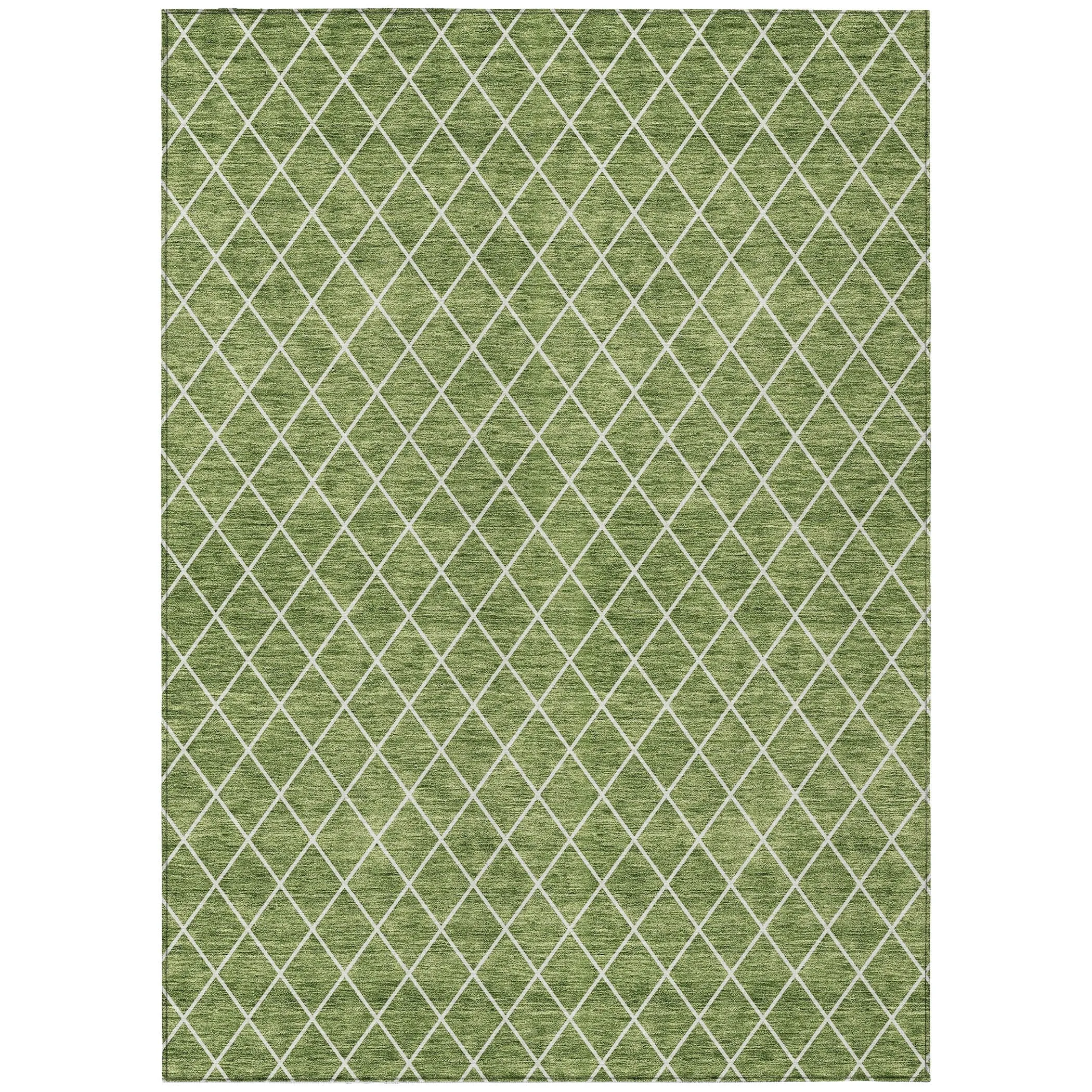 Machine Washable Indoor/ Outdoor Chantille Diamond Trellis Rug