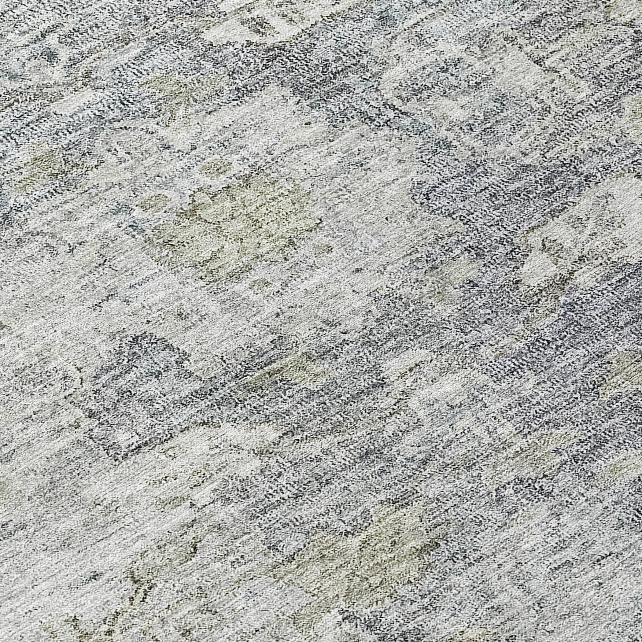 Machine Washable Indoor/ Outdoor Chantille Distressed Traditional Rug