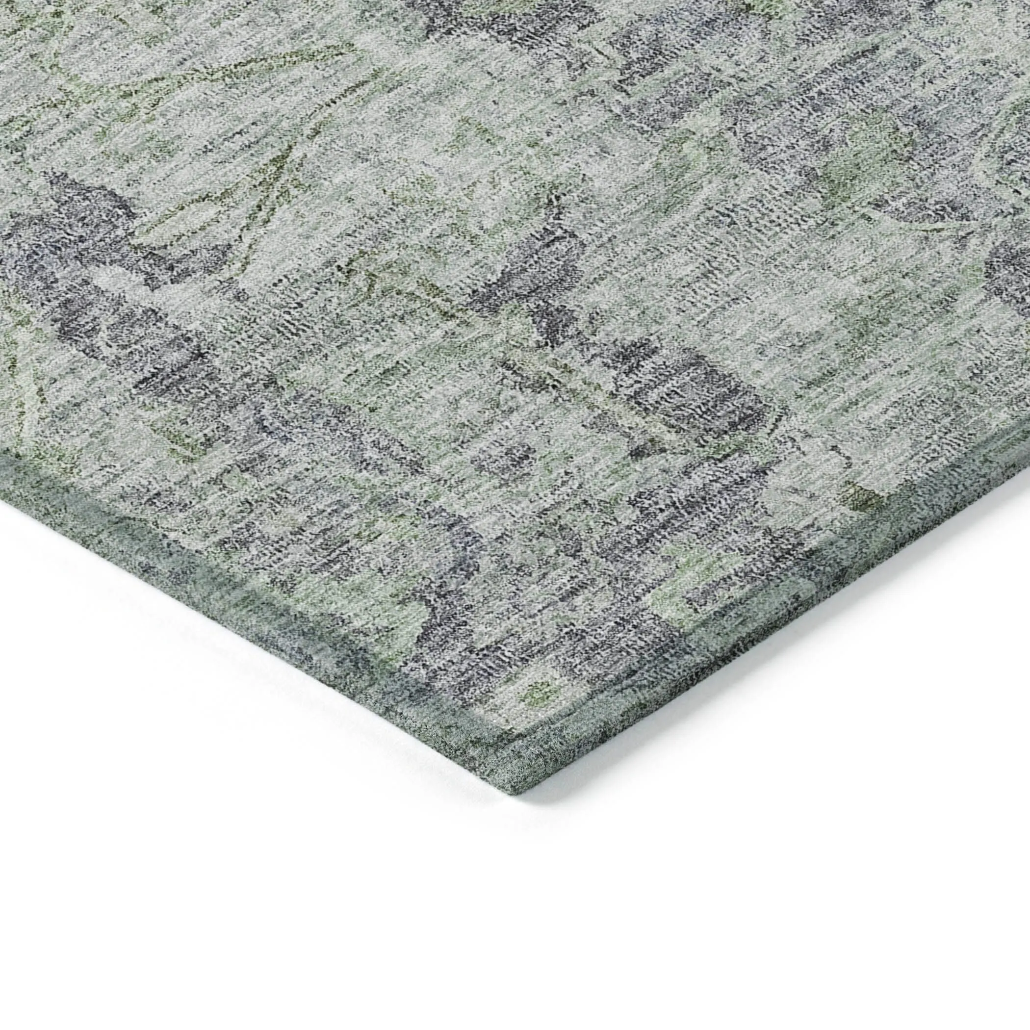 Machine Washable Indoor/ Outdoor Chantille Distressed Traditional Rug