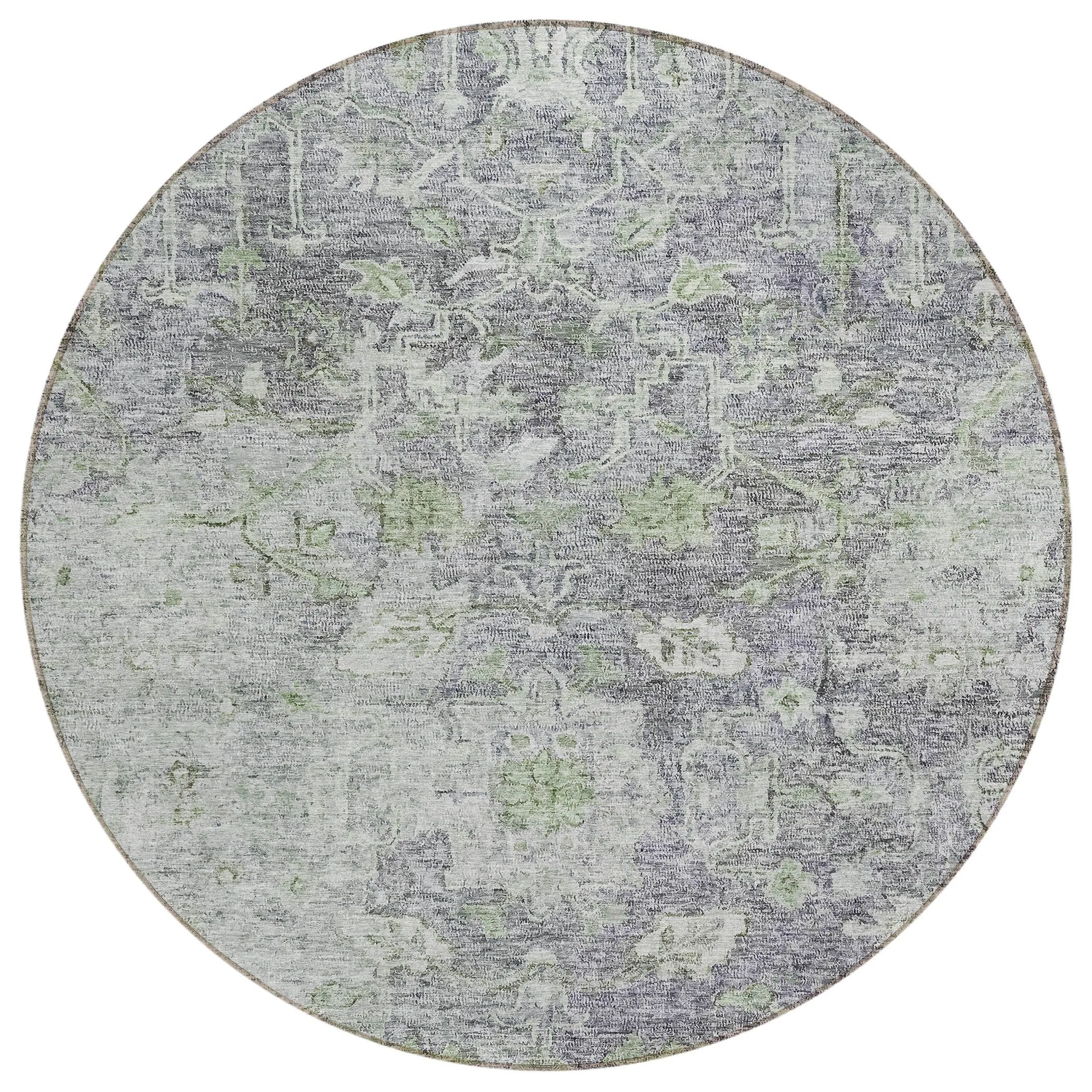 Machine Washable Indoor/ Outdoor Chantille Distressed Traditional Rug
