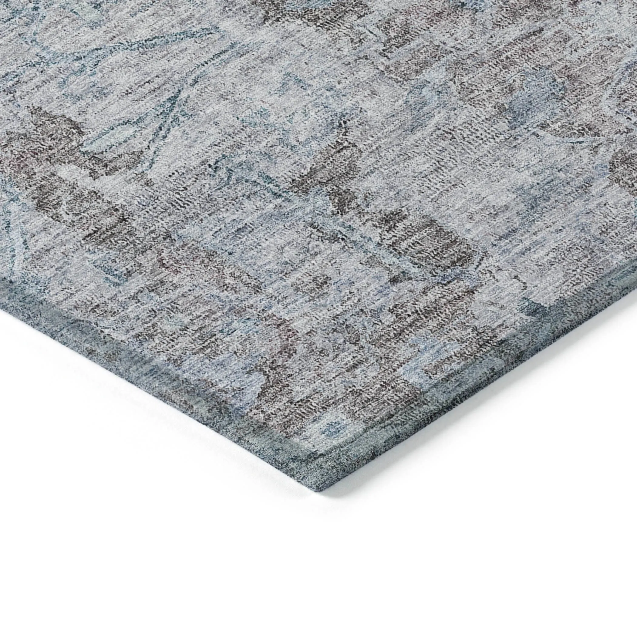 Machine Washable Indoor/ Outdoor Chantille Distressed Traditional Rug
